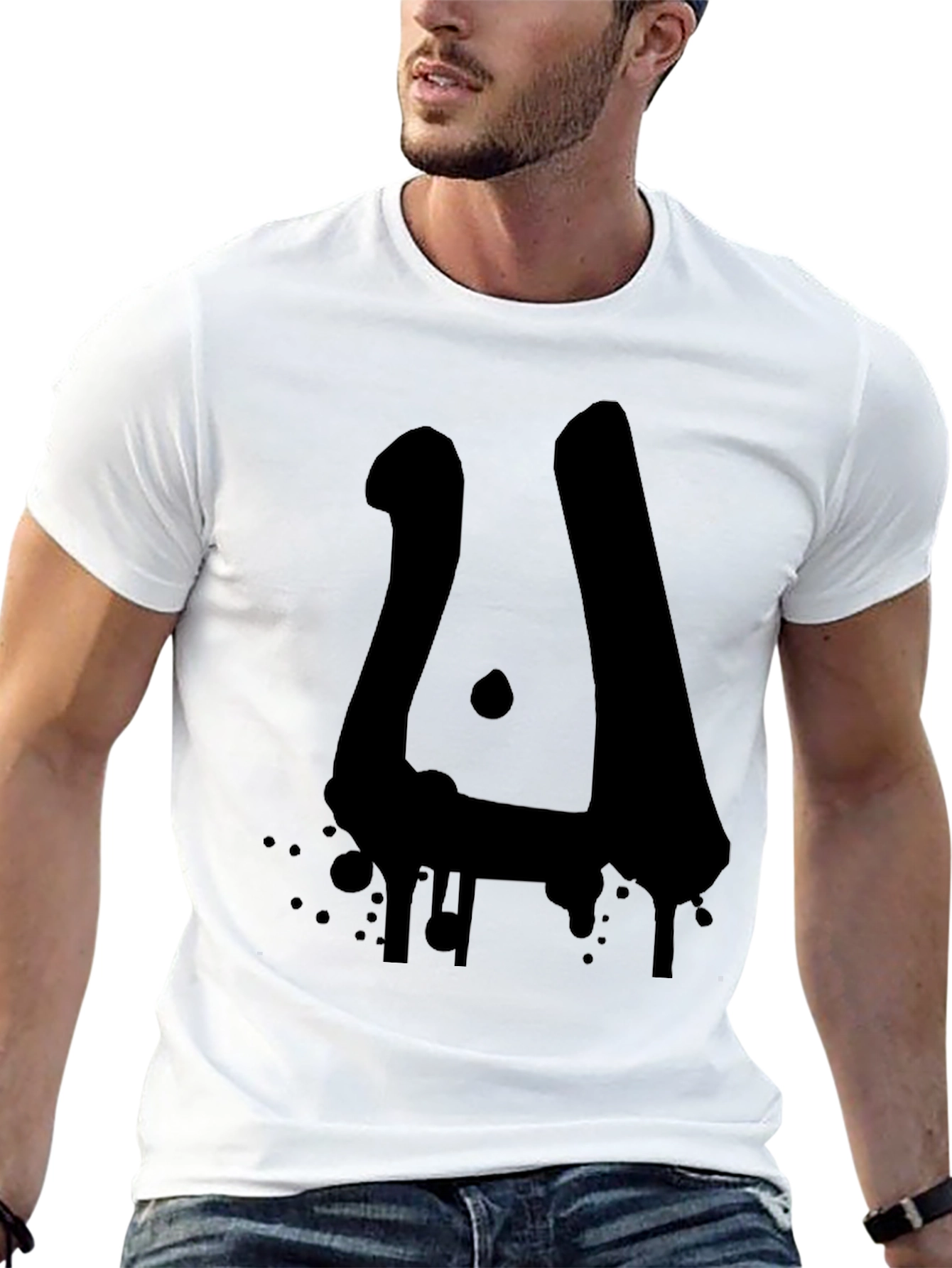 Abstract Drip Art Black T-Shirt