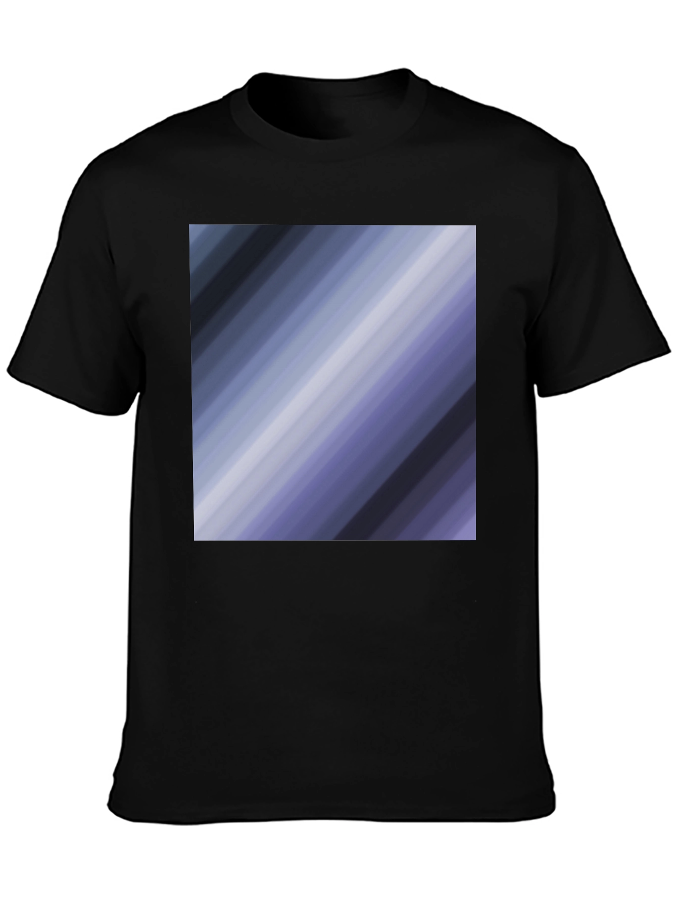 Mens Graphic Tee - Striped Diagonal Design - Casual Comfort