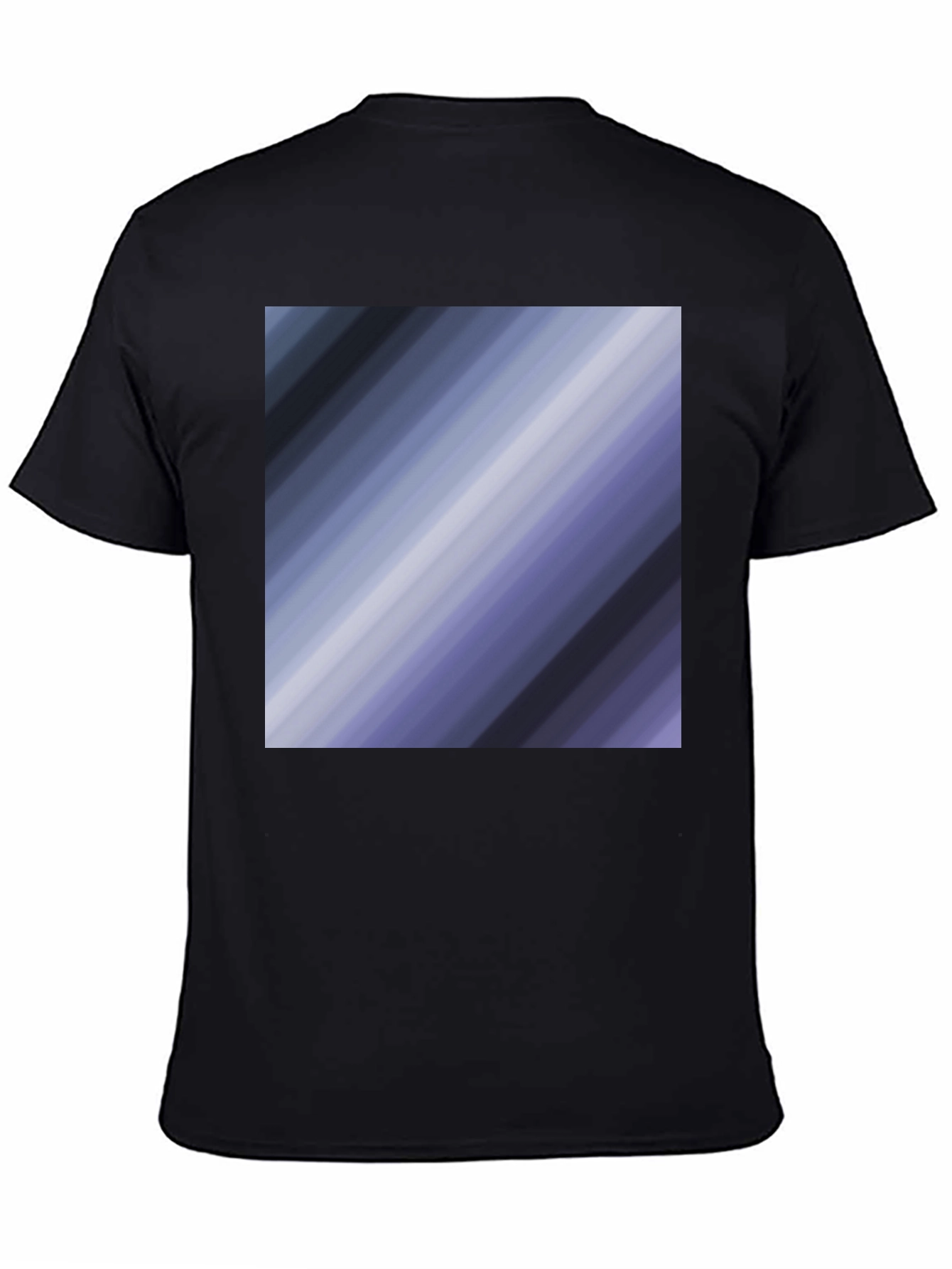 Mens Graphic Tee - Striped Diagonal Design - Casual Comfort
