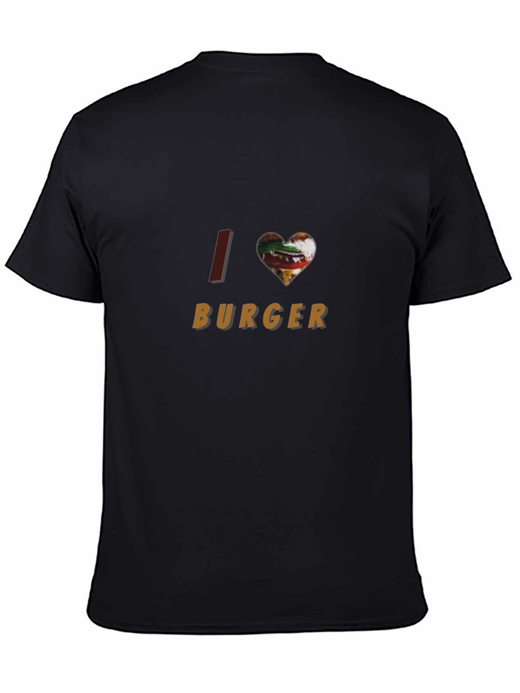 I Heart Burger T-Shirt - Casual Black Tee