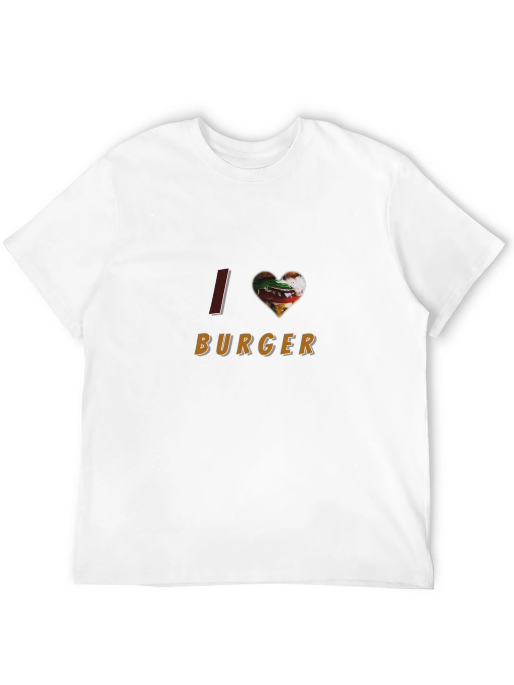 I Heart Burger T-Shirt - Casual Black Tee