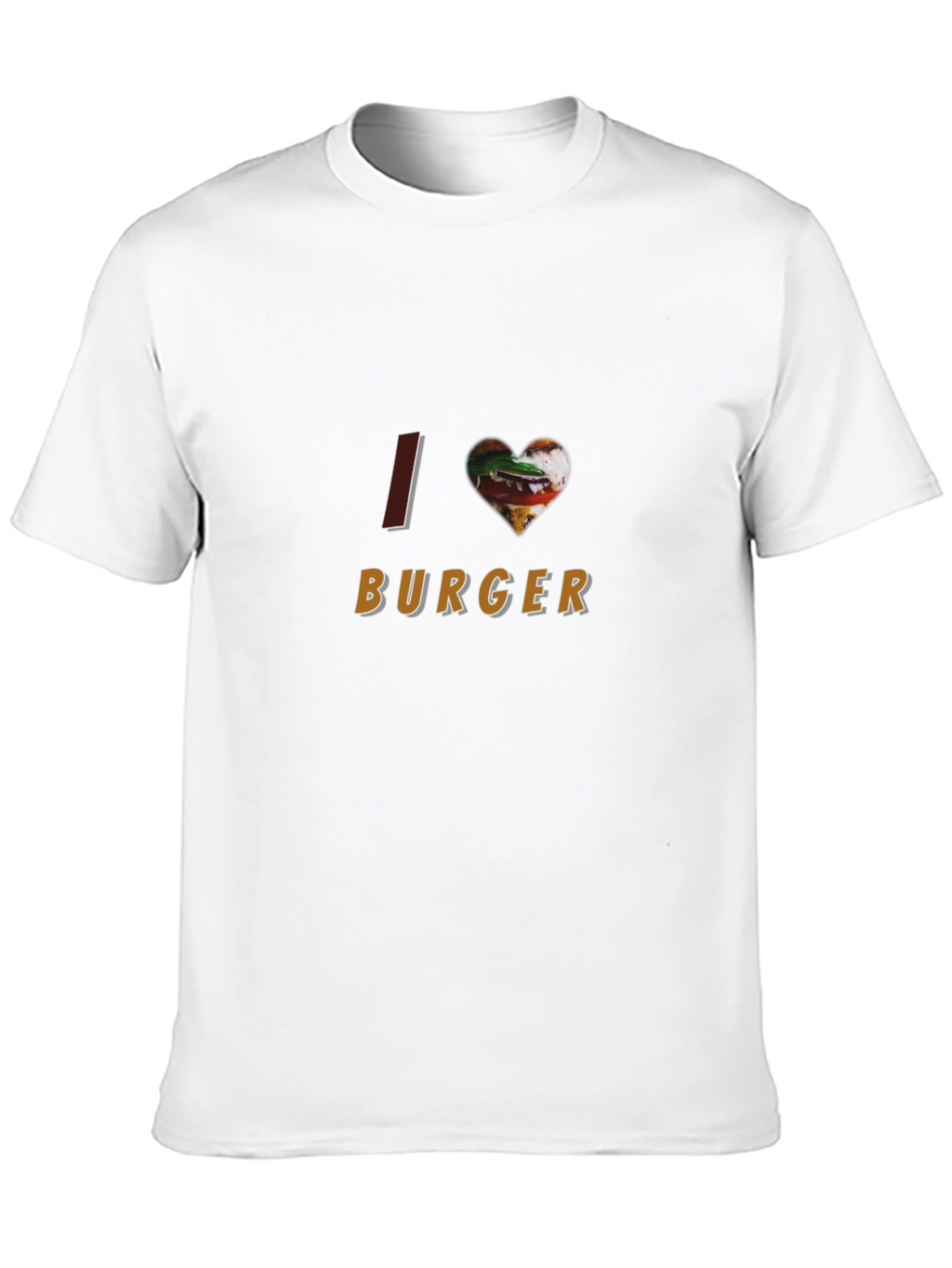 I Heart Burger T-Shirt - Casual Black Tee