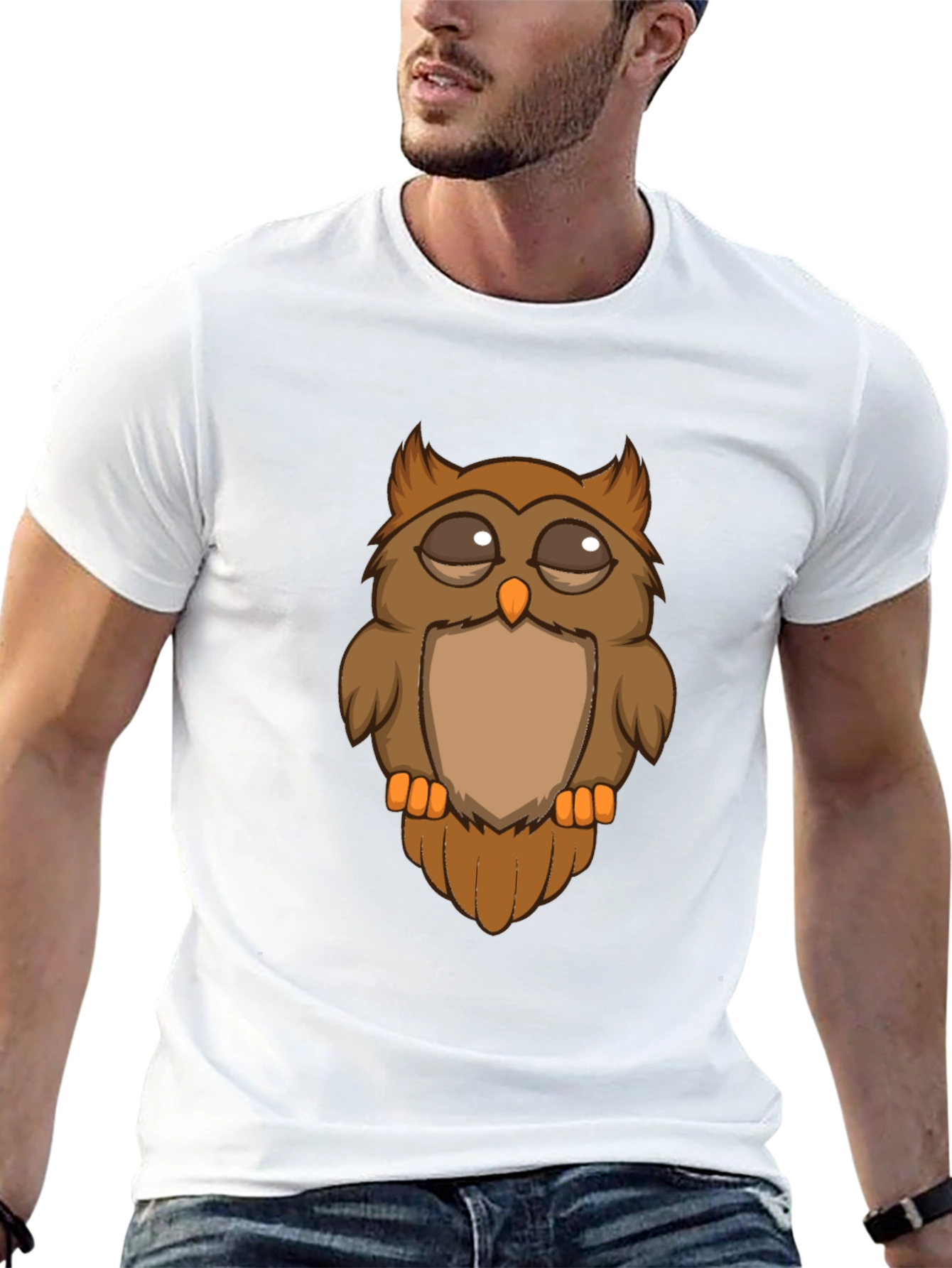 Cool Owl Graphic Tee - Mens Black T-Shirt