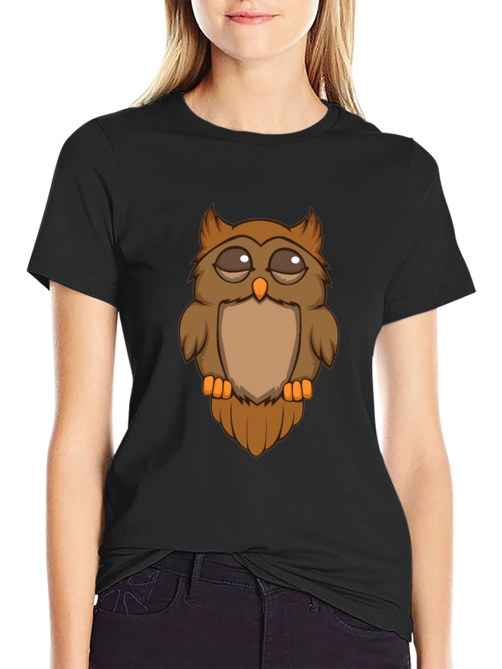 Cool Owl Graphic Tee - Mens Black T-Shirt