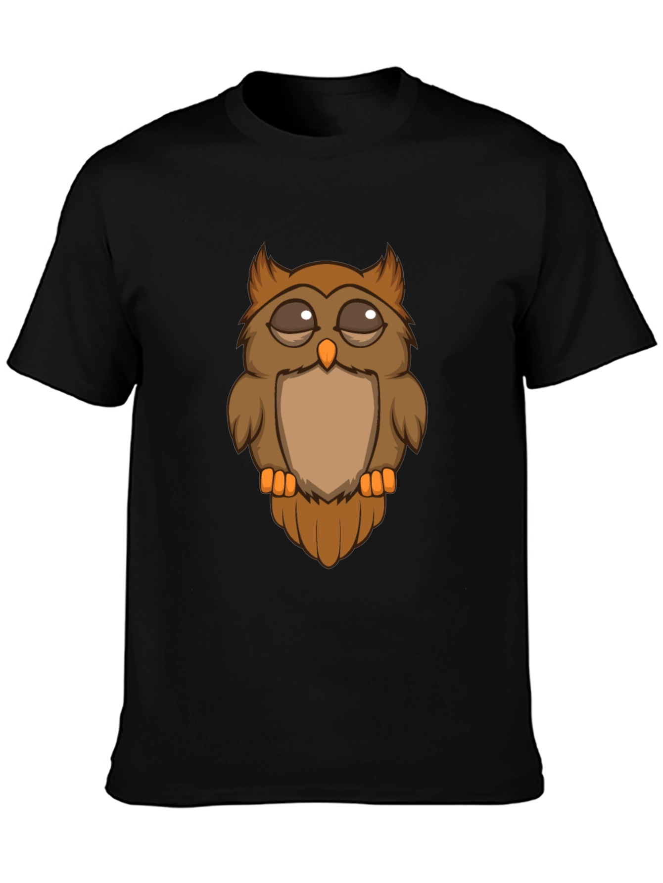 Cool Owl Graphic Tee - Mens Black T-Shirt