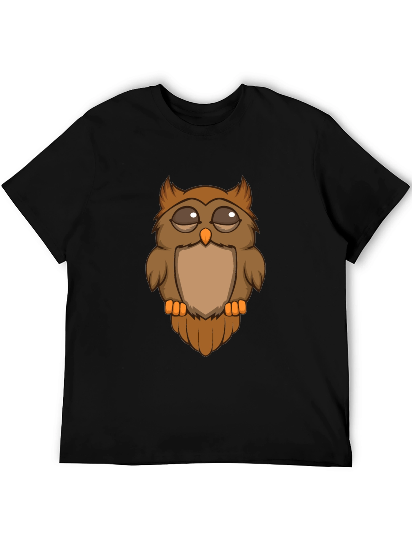 Cool Owl Graphic Tee - Mens Black T-Shirt