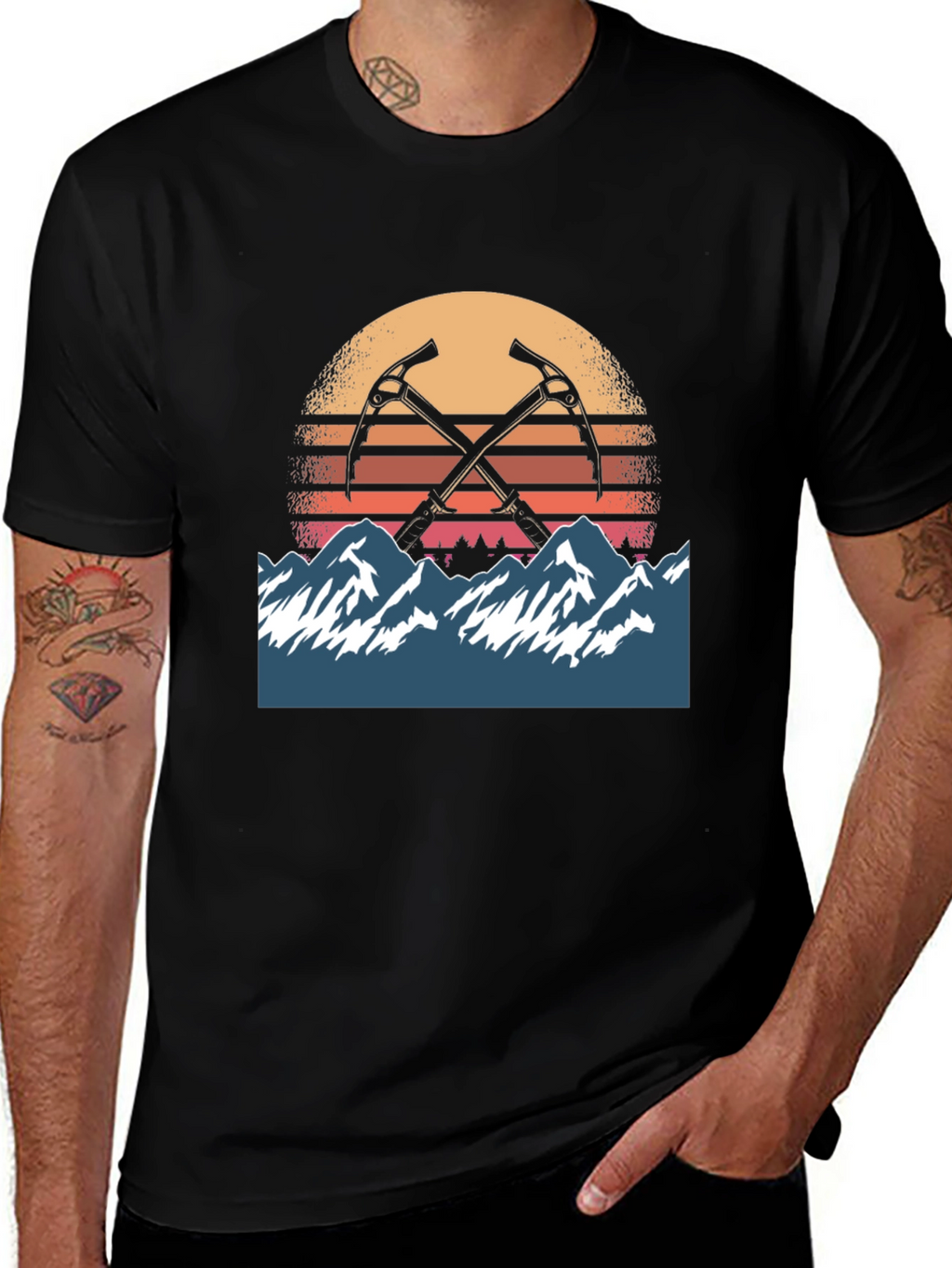 Mountain Sunset Climber Tee - Adventure Awaits