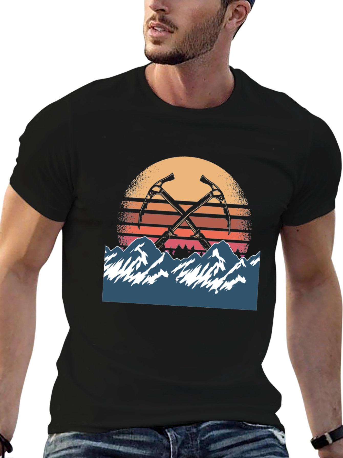 Mountain Sunset Climber Tee - Adventure Awaits