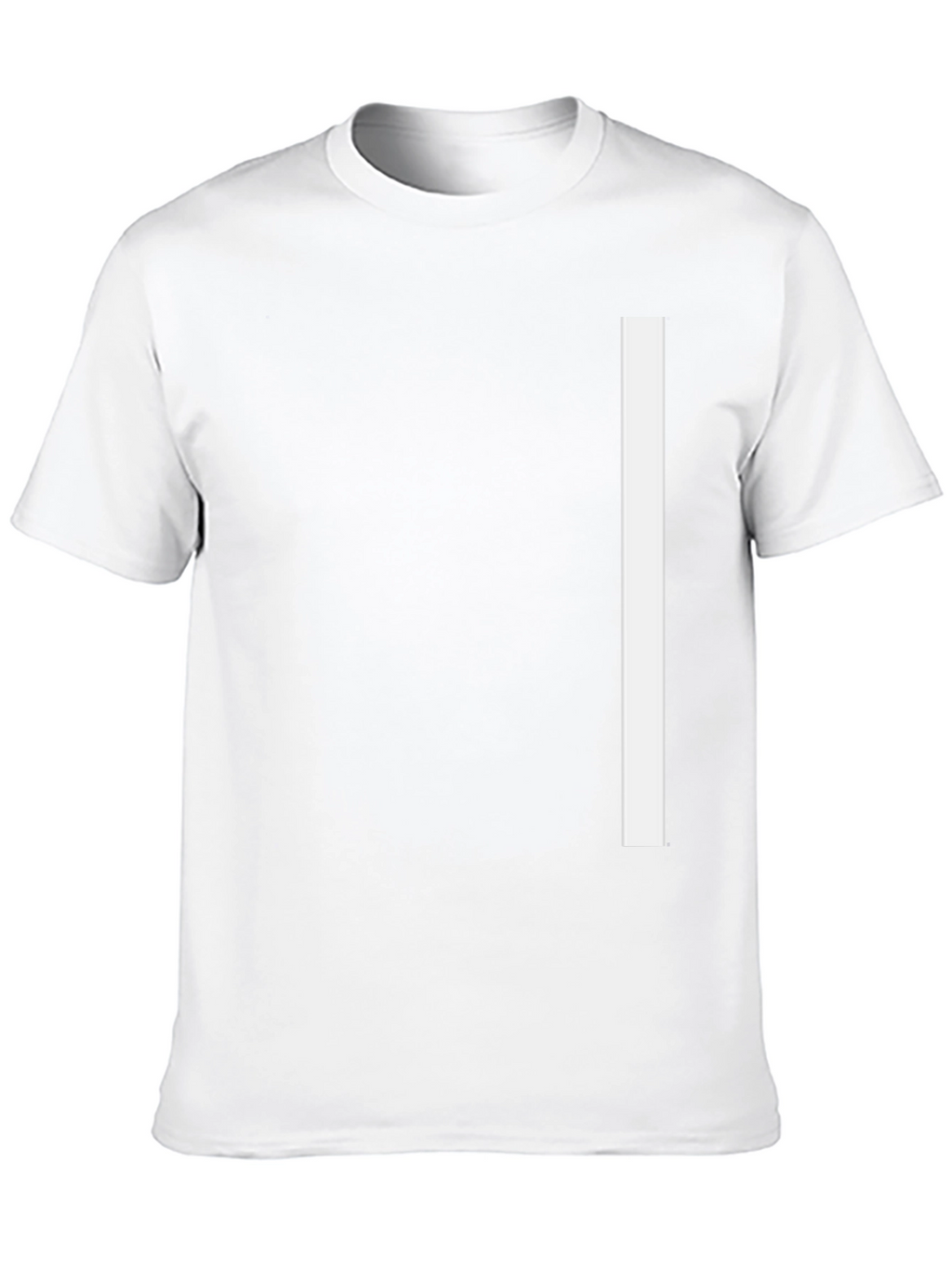 Minimalist Black T-Shirt with White Stripe Design