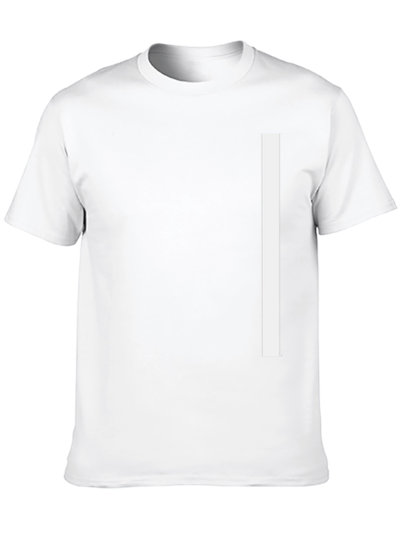 Minimalist Black T-Shirt with White Stripe Design