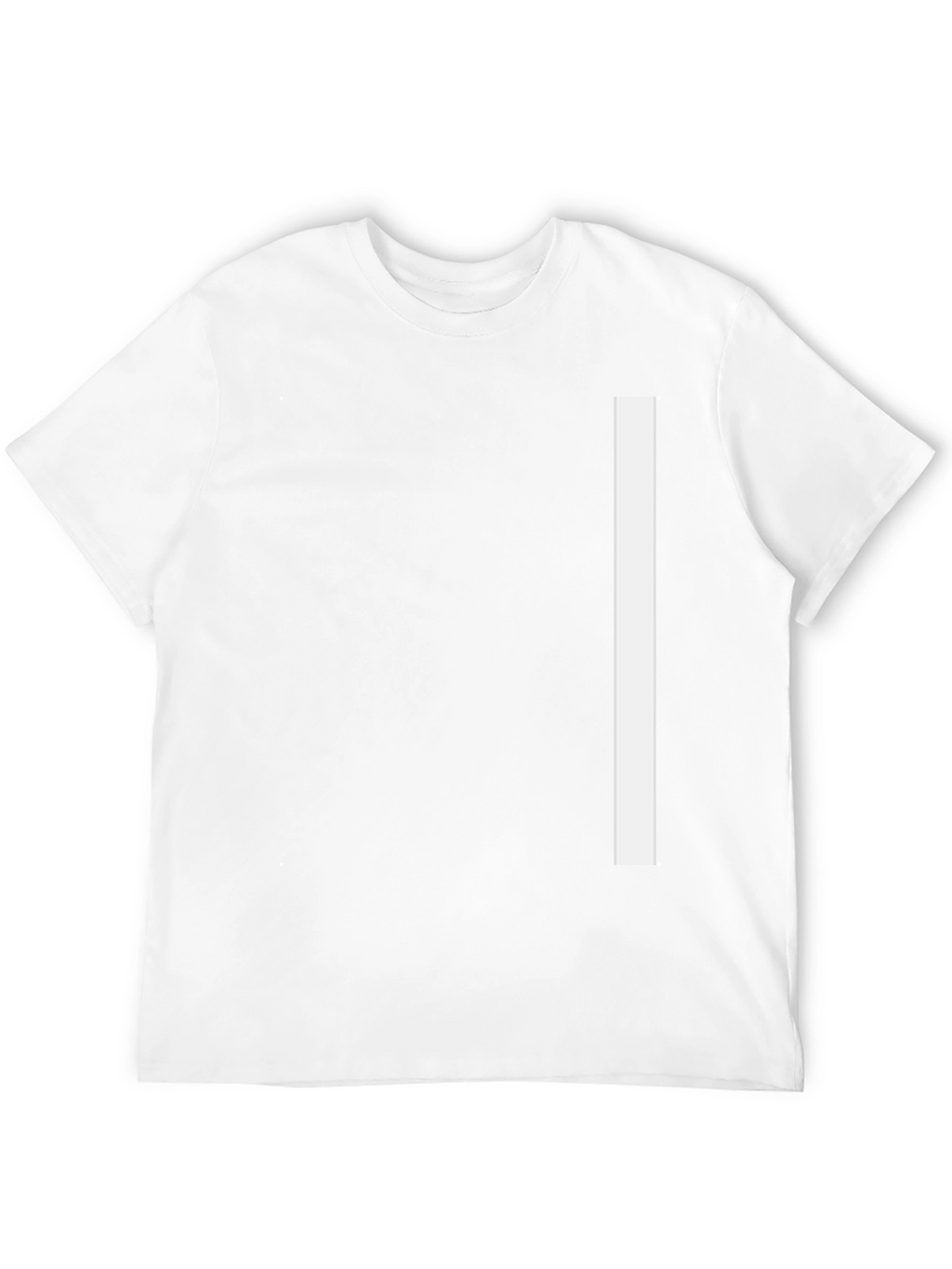 Minimalist Black T-Shirt with White Stripe Design