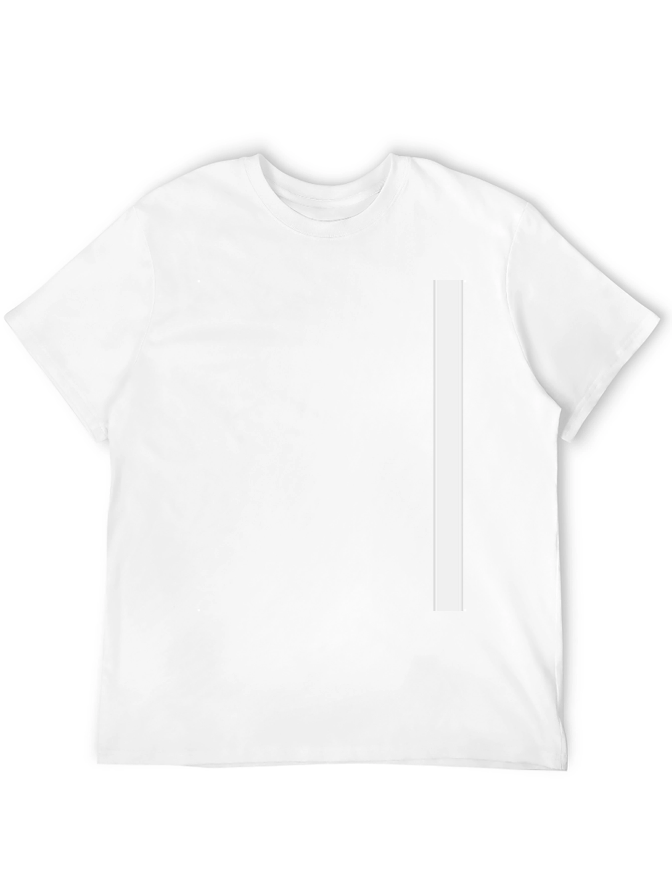 Minimalist Black T-Shirt with White Stripe Design