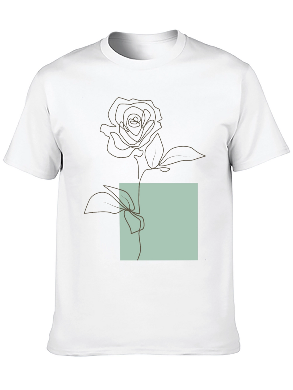 Minimalist Rose Line Art Graphic Tee