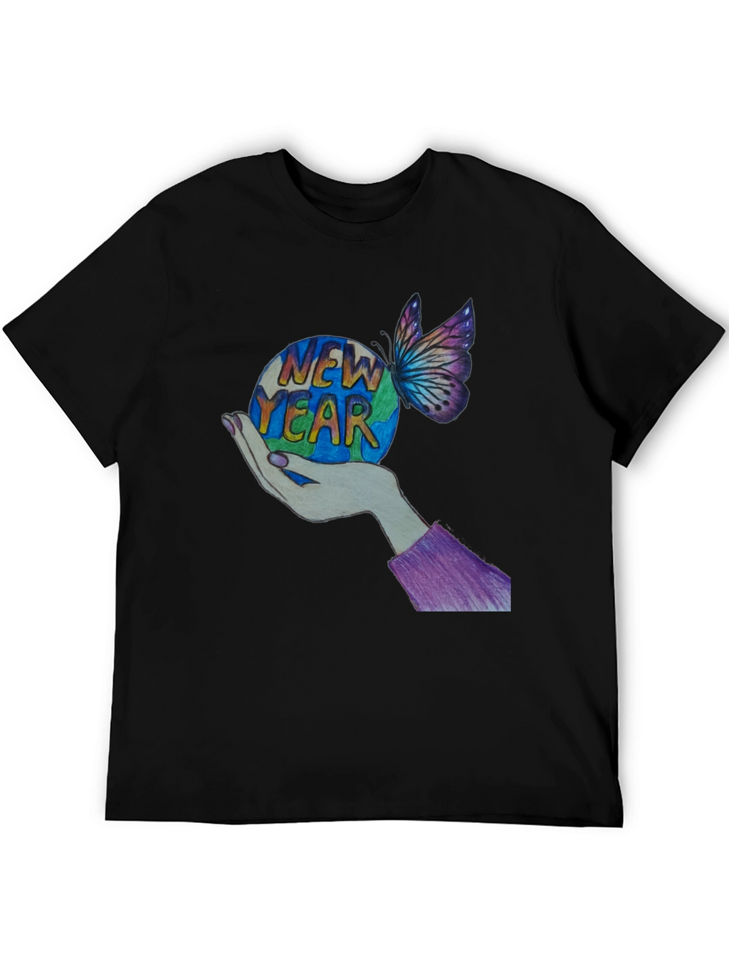 New Year Butterfly Graphic Tee