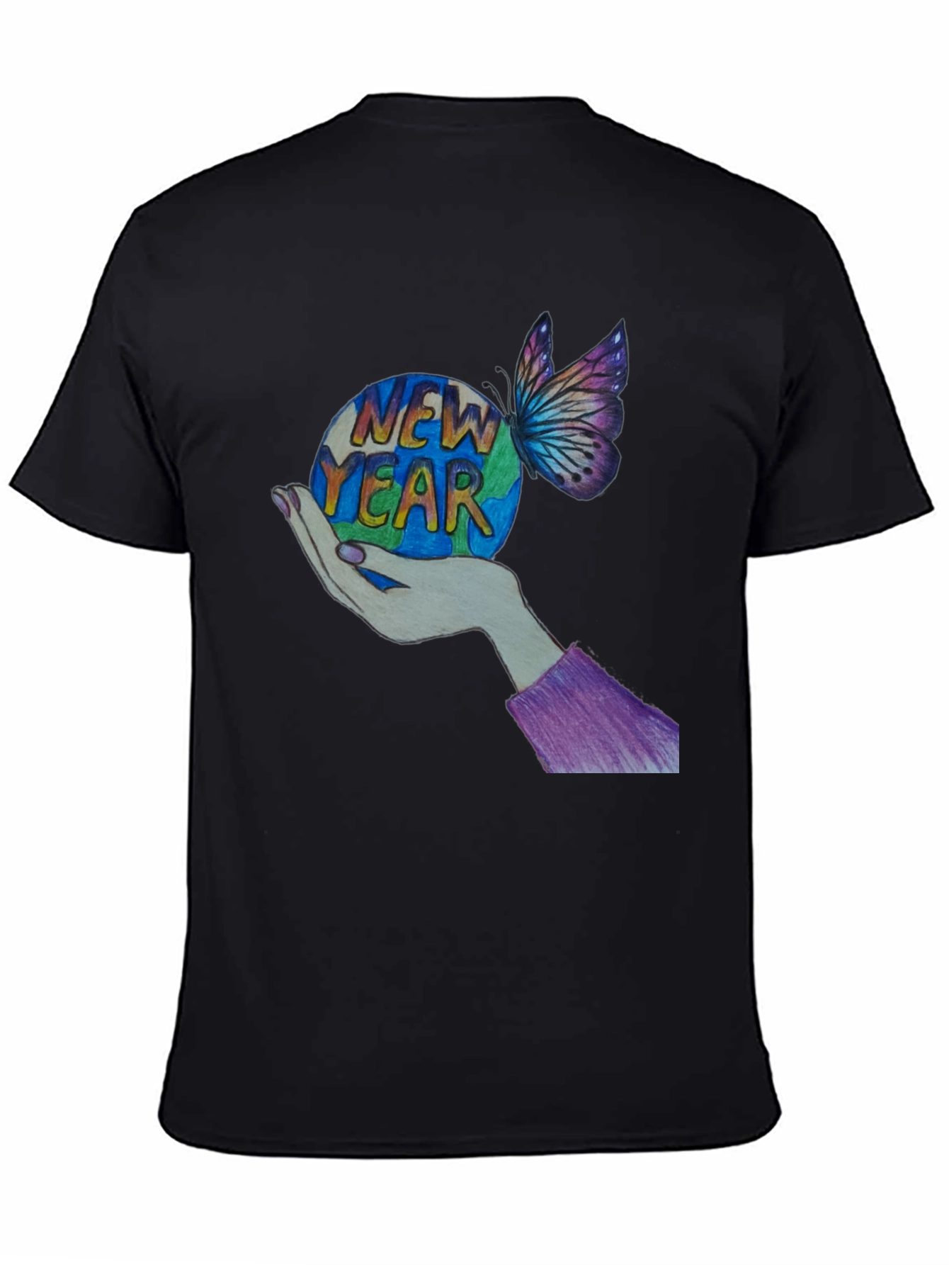New Year Butterfly Graphic Tee