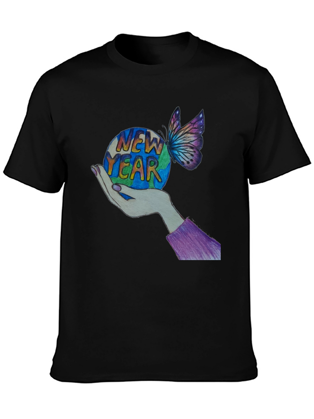 New Year Butterfly Graphic Tee
