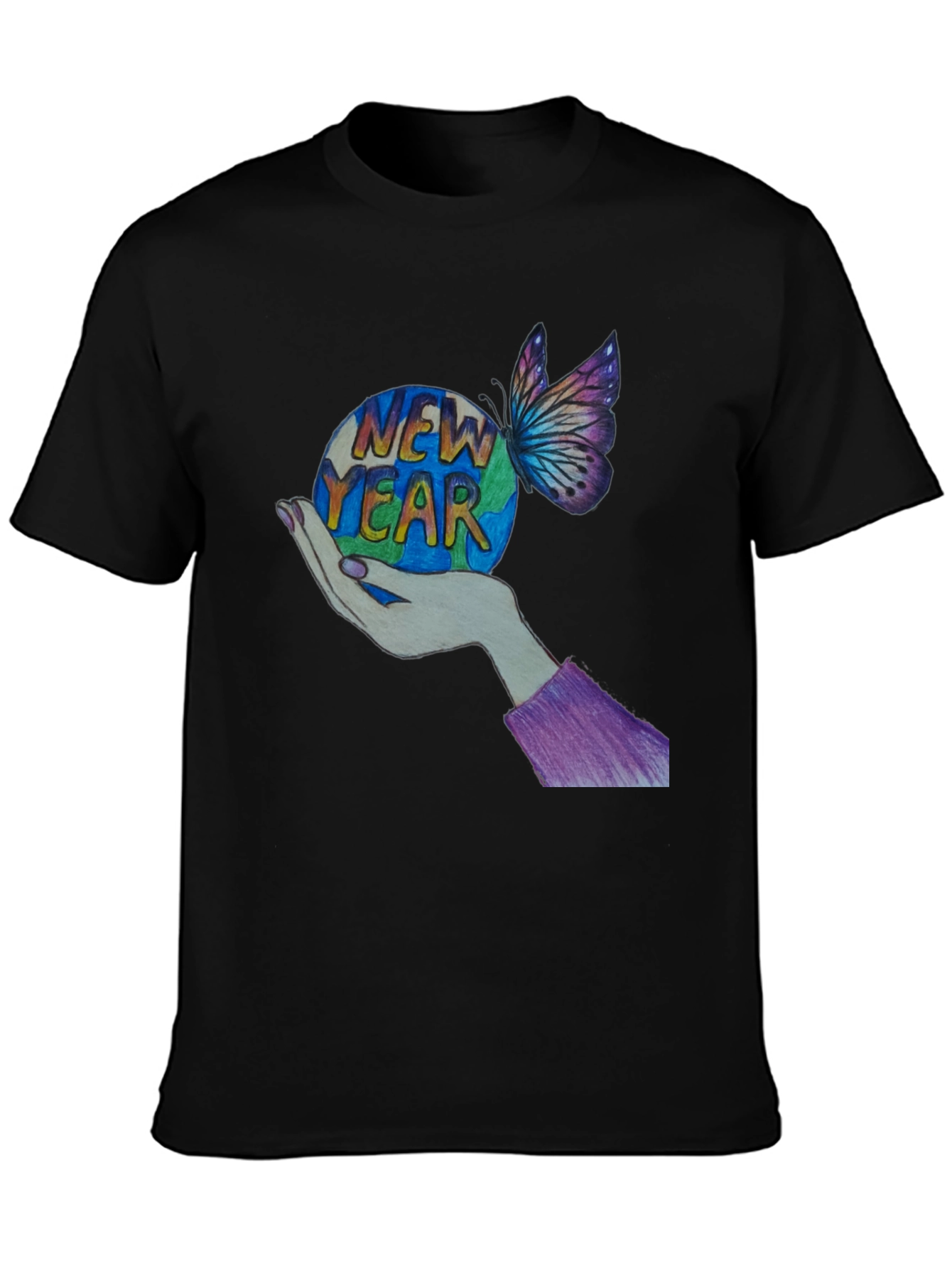 New Year Butterfly Graphic Tee