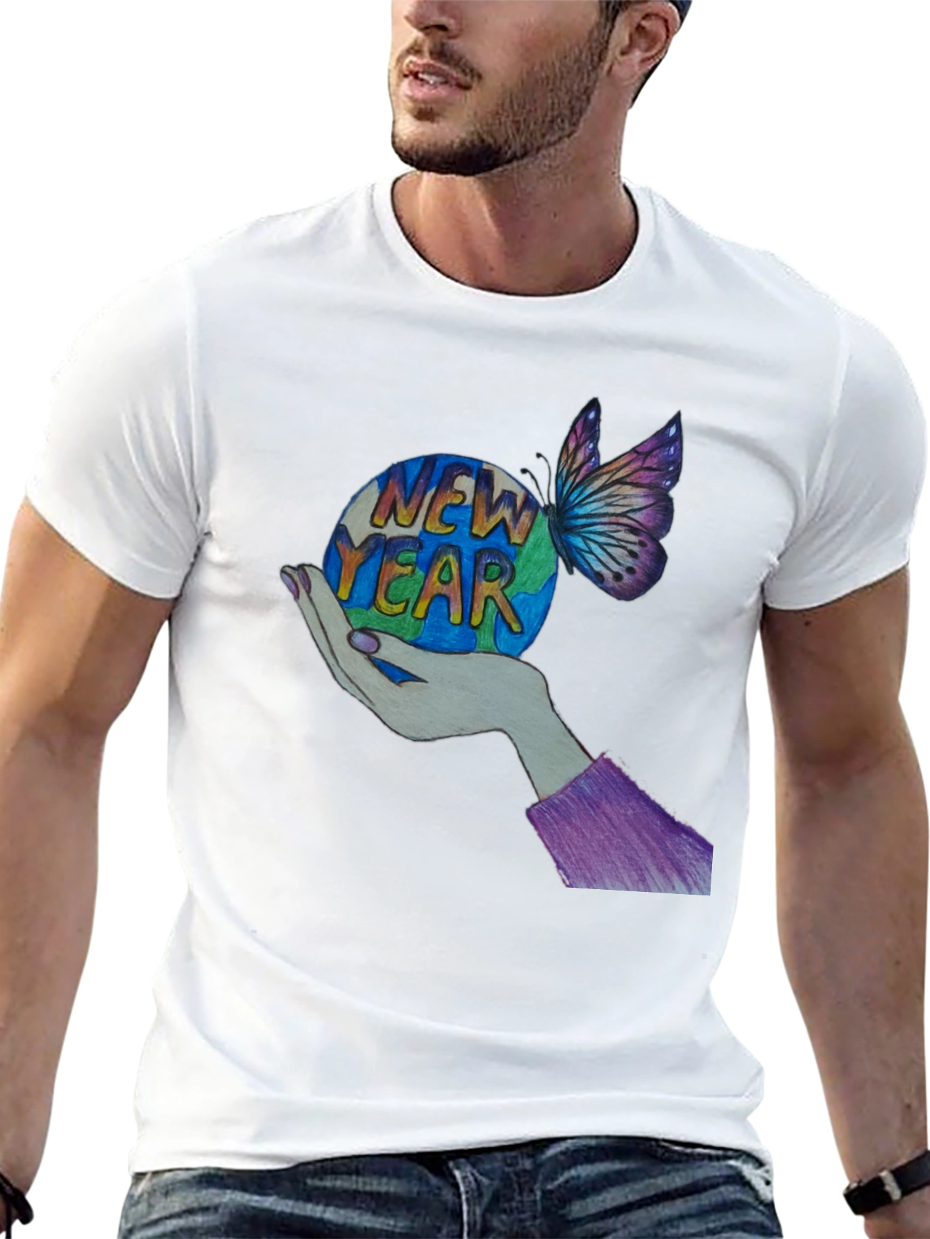 New Year Butterfly Graphic Tee