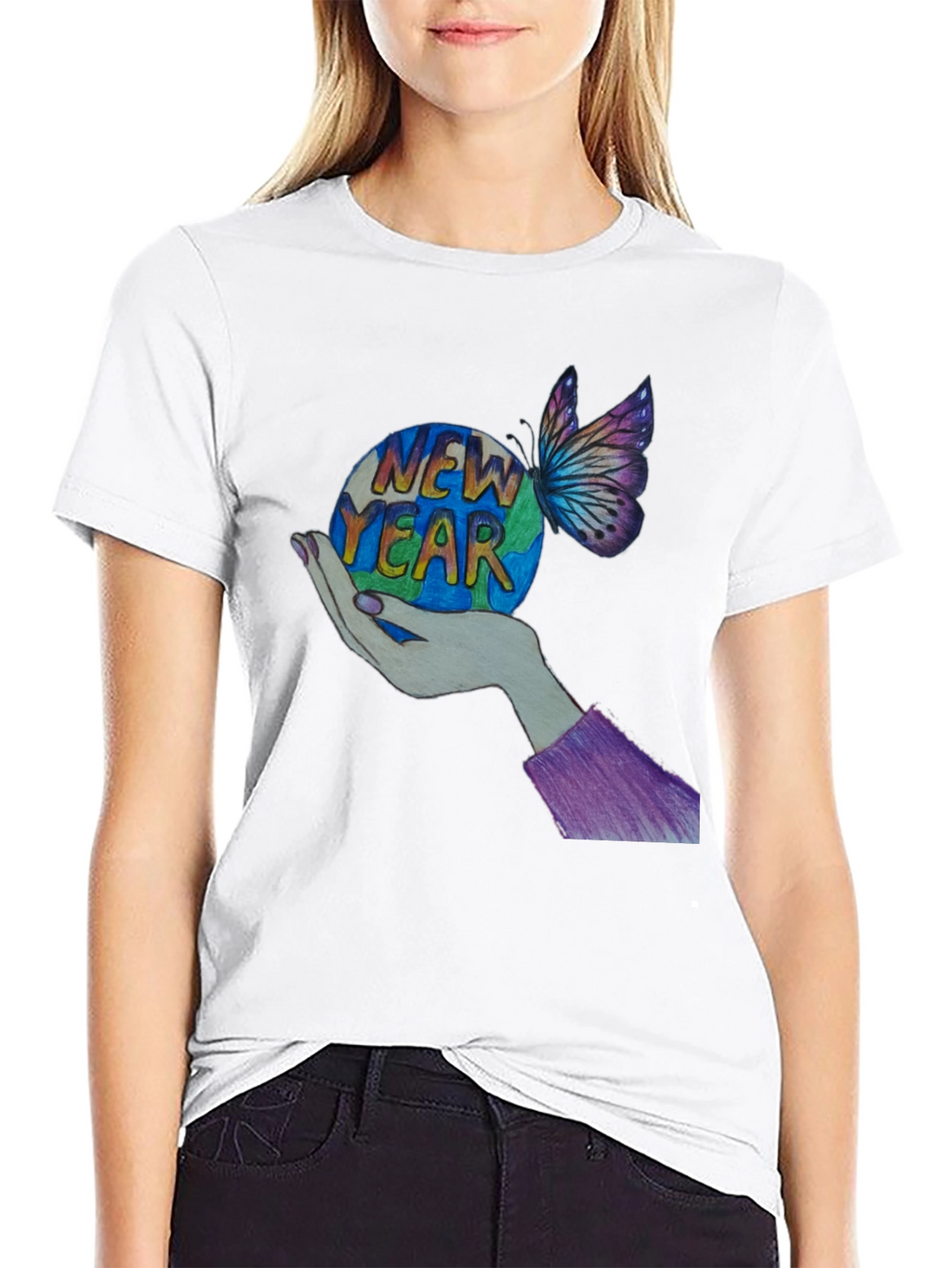 New Year Butterfly Graphic Tee