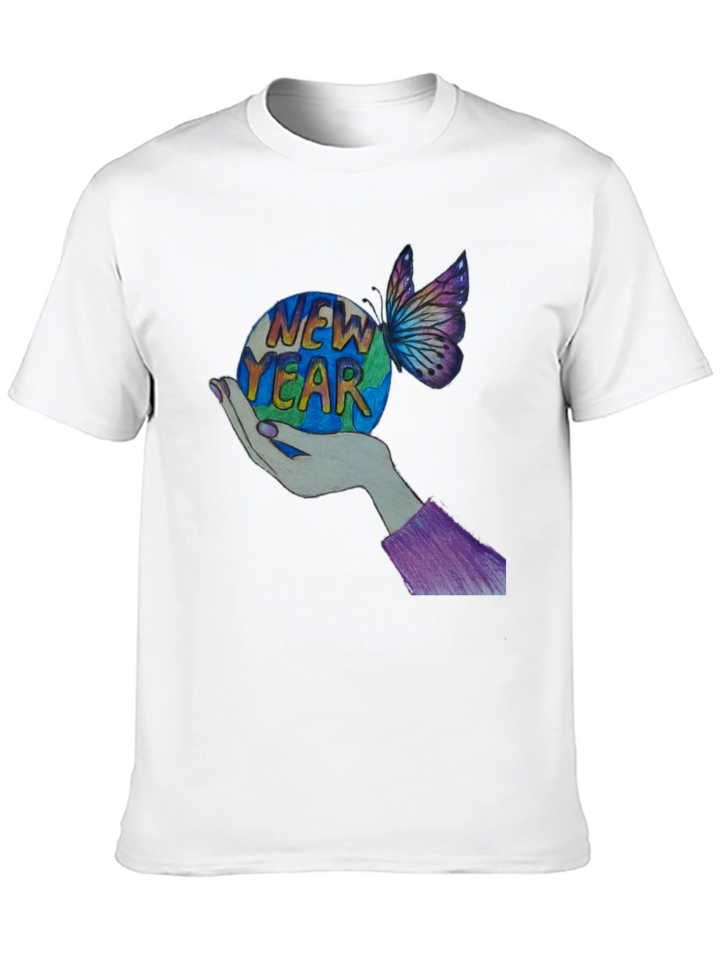 New Year Butterfly Graphic Tee