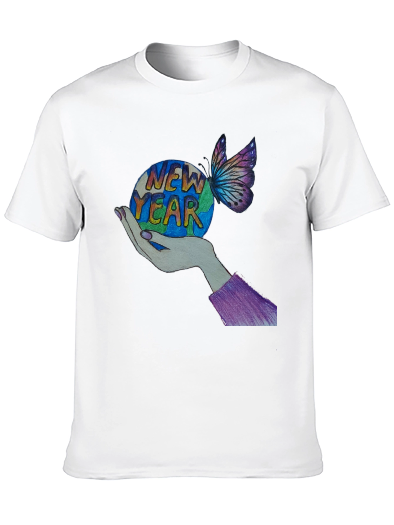New Year Butterfly Graphic Tee