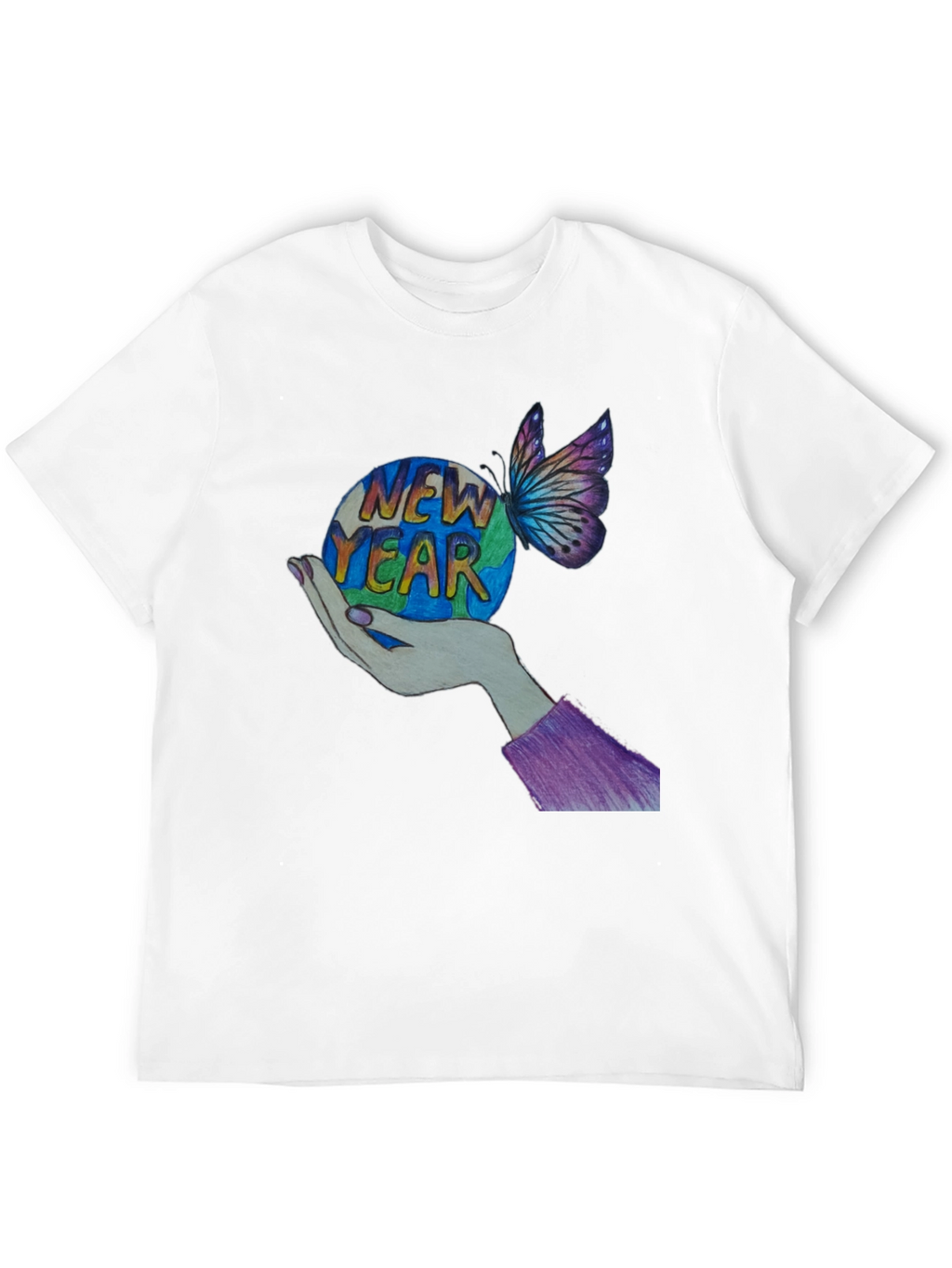 New Year Butterfly Graphic Tee