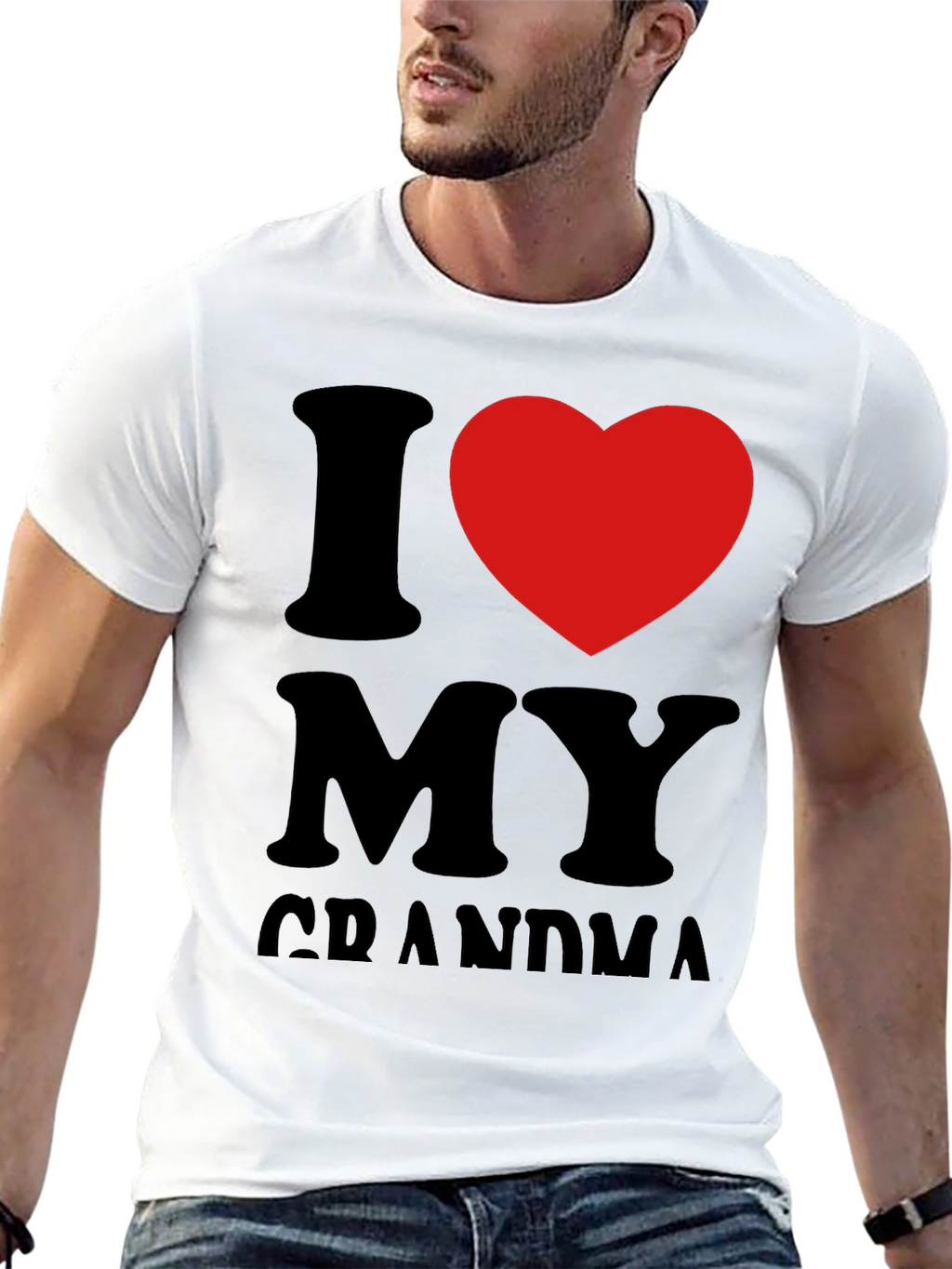 I Heart Grandma Black Tee