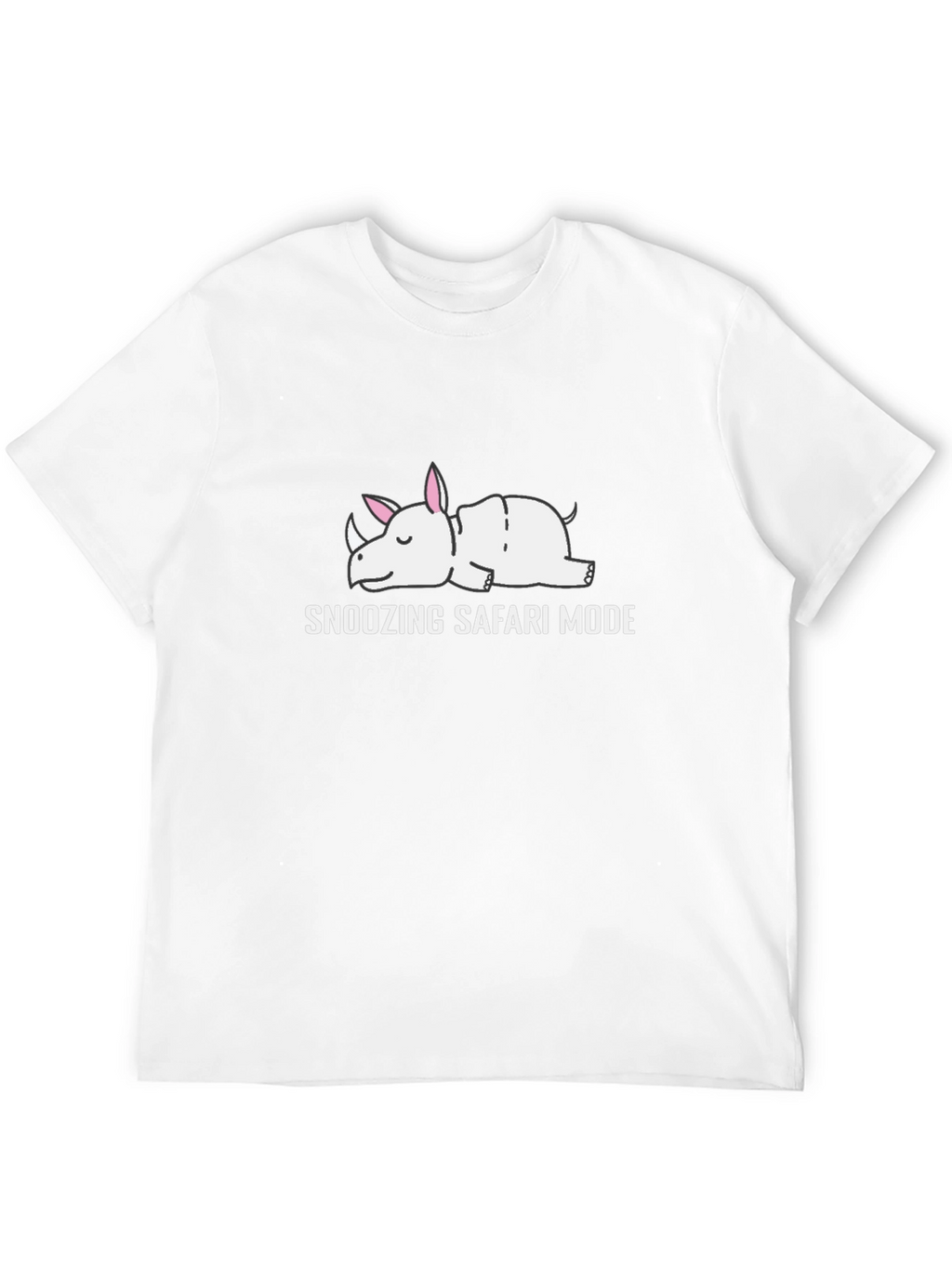 Snoozing Safari Mode Rhino Graphic T-Shirt