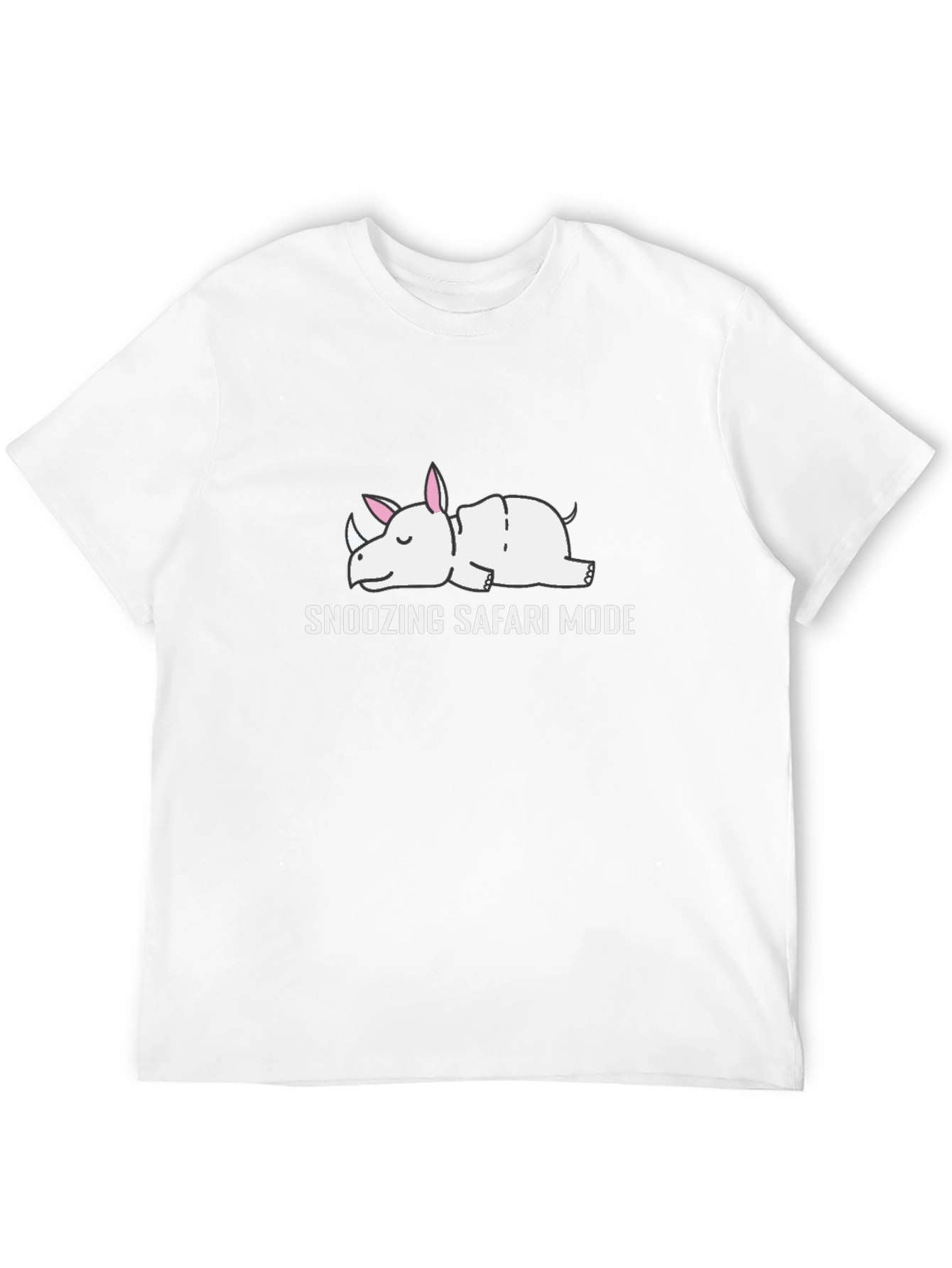 Snoozing Safari Mode Rhino Graphic T-Shirt