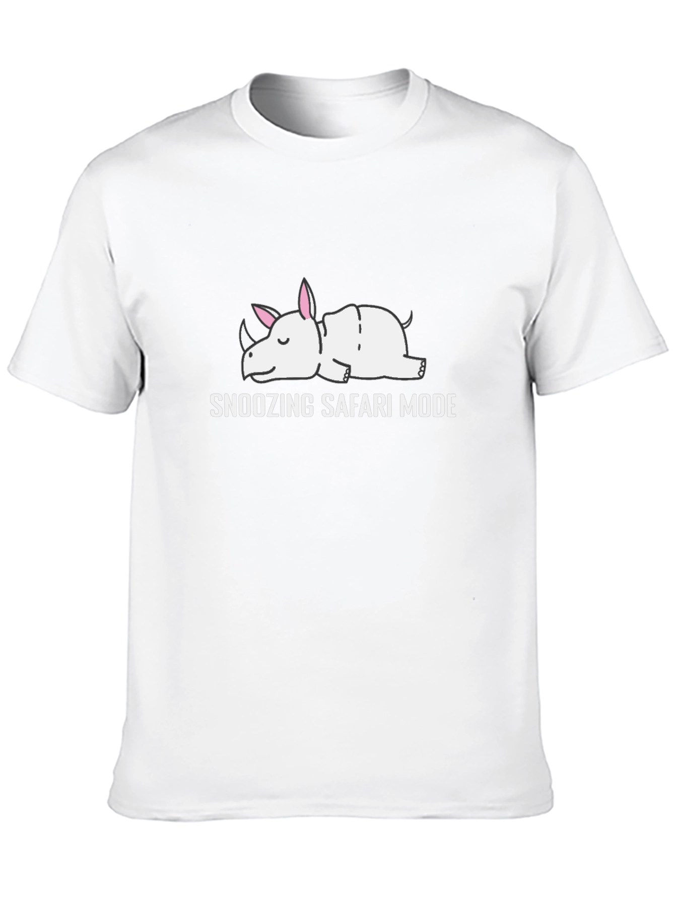 Snoozing Safari Mode Rhino Graphic T-Shirt