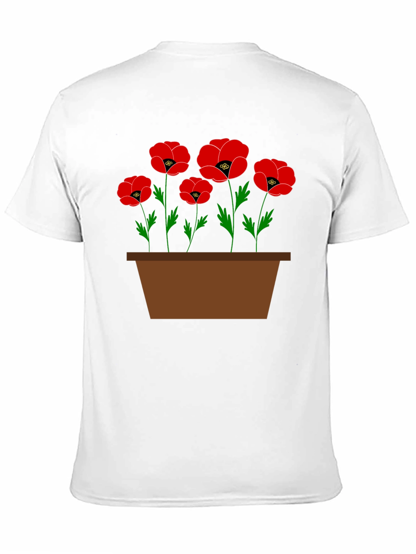 Poppy Flower Pot Graphic T-Shirt