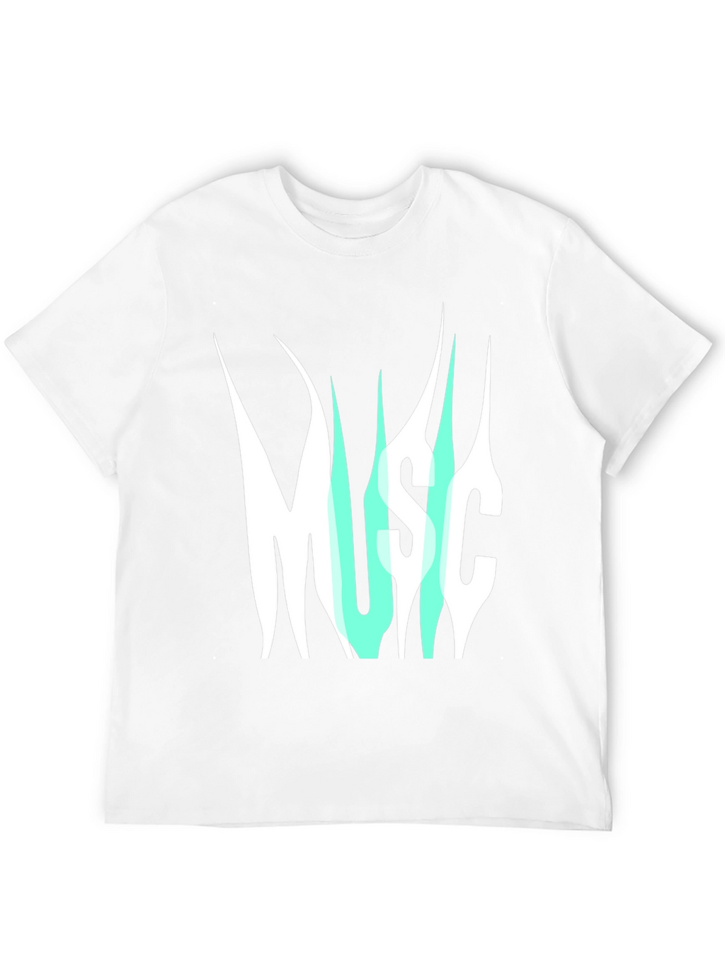 Music Graphic Print T-Shirt - Modern Style