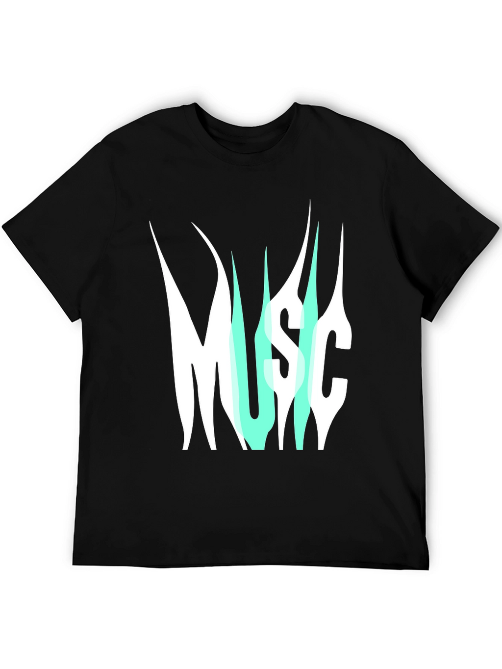 Music Graphic Print T-Shirt - Modern Style