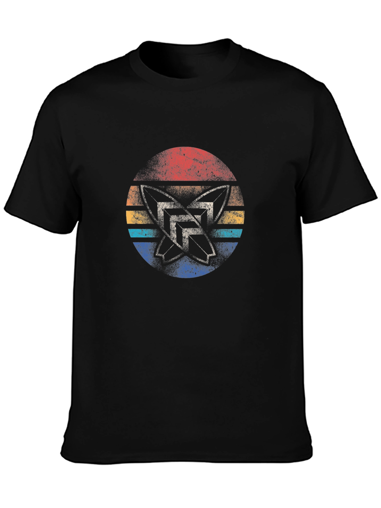 Retro Surfboards Graphic T-Shirt - Black