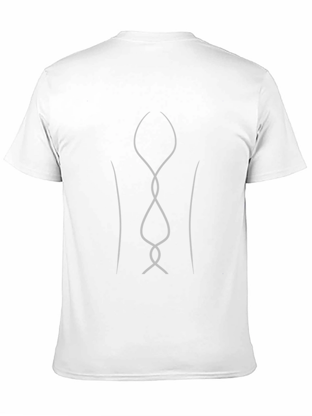 Abstract Rib Cage Outline Black T-Shirt