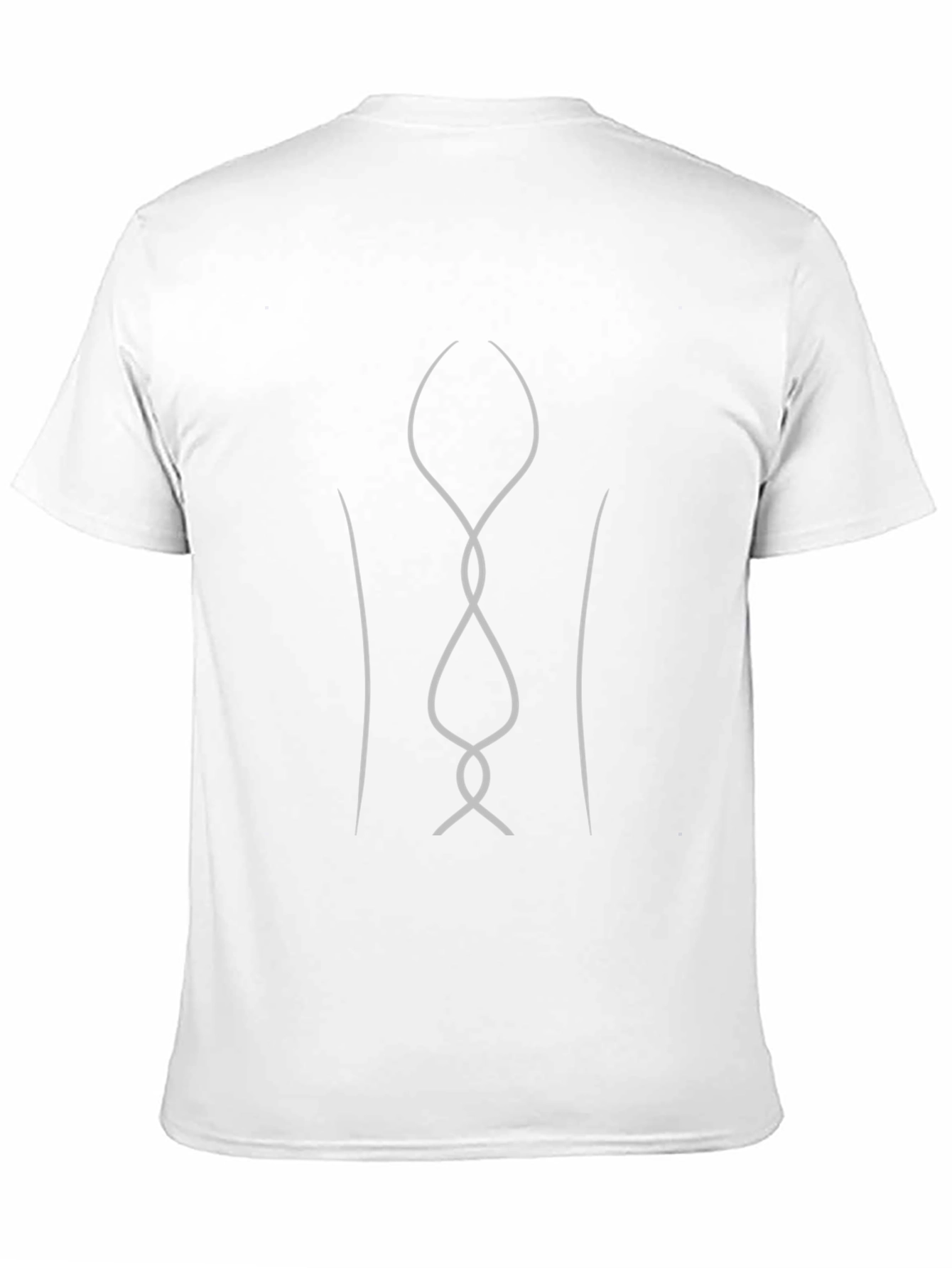 Abstract Rib Cage Outline Black T-Shirt