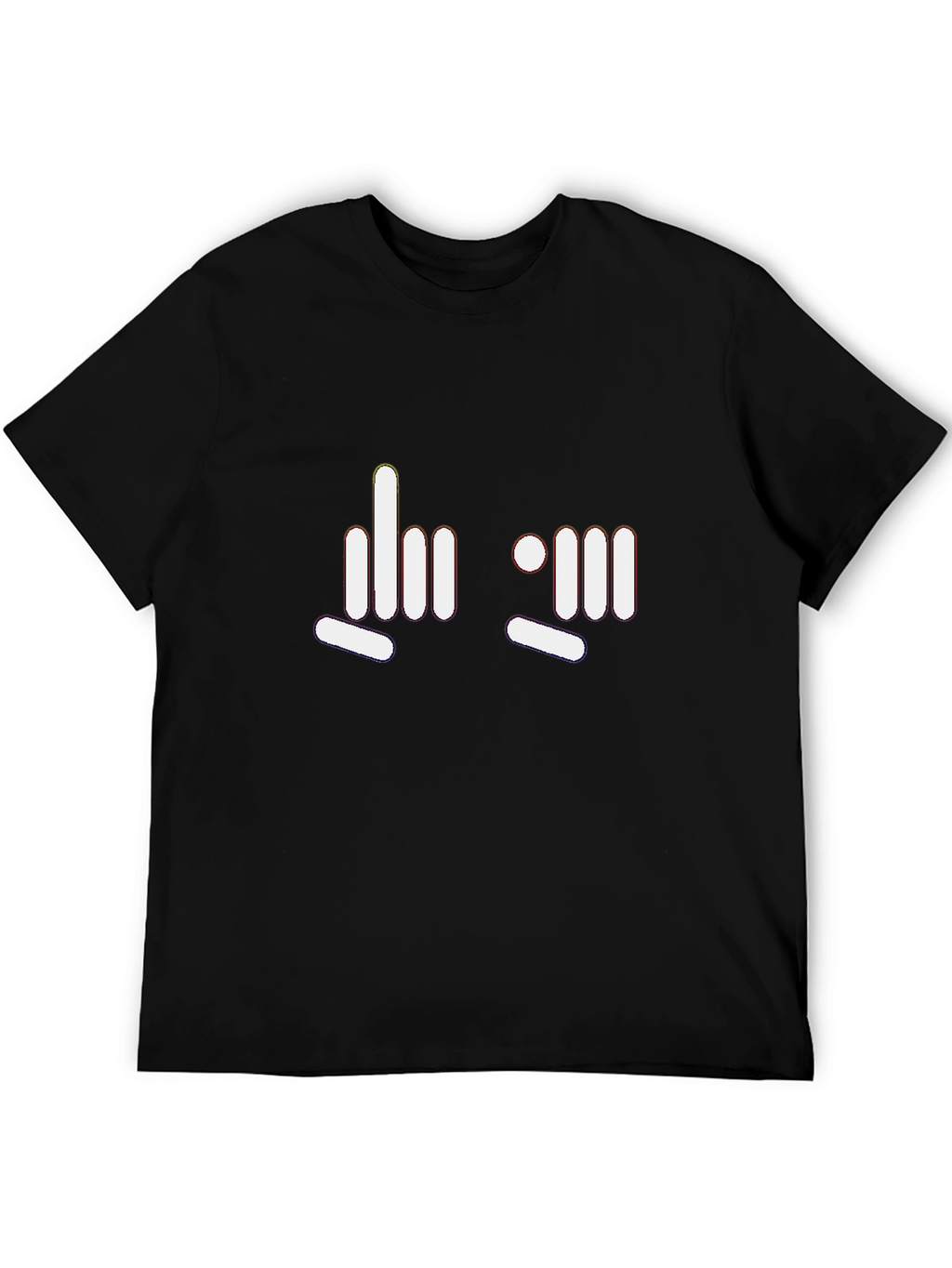 Modern Graphic Tee - Funny Finger Gesture Design