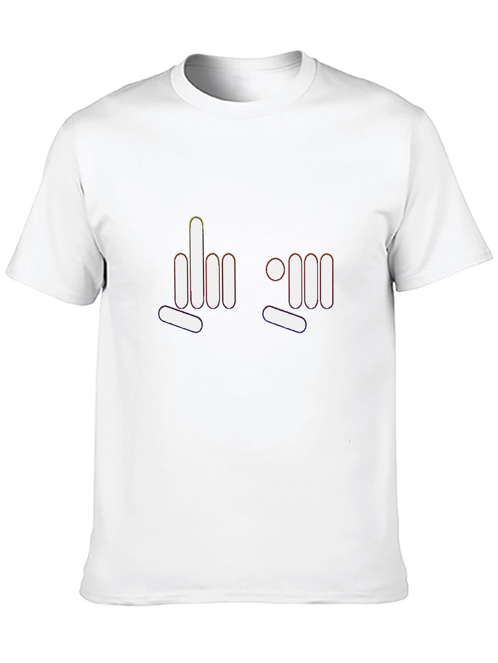 Modern Graphic Tee - Funny Finger Gesture Design