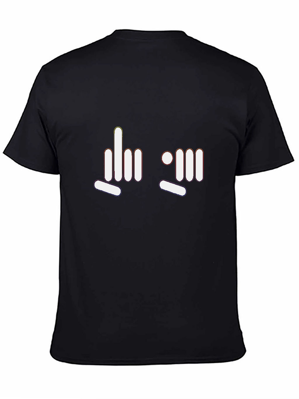 Modern Graphic Tee - Funny Finger Gesture Design