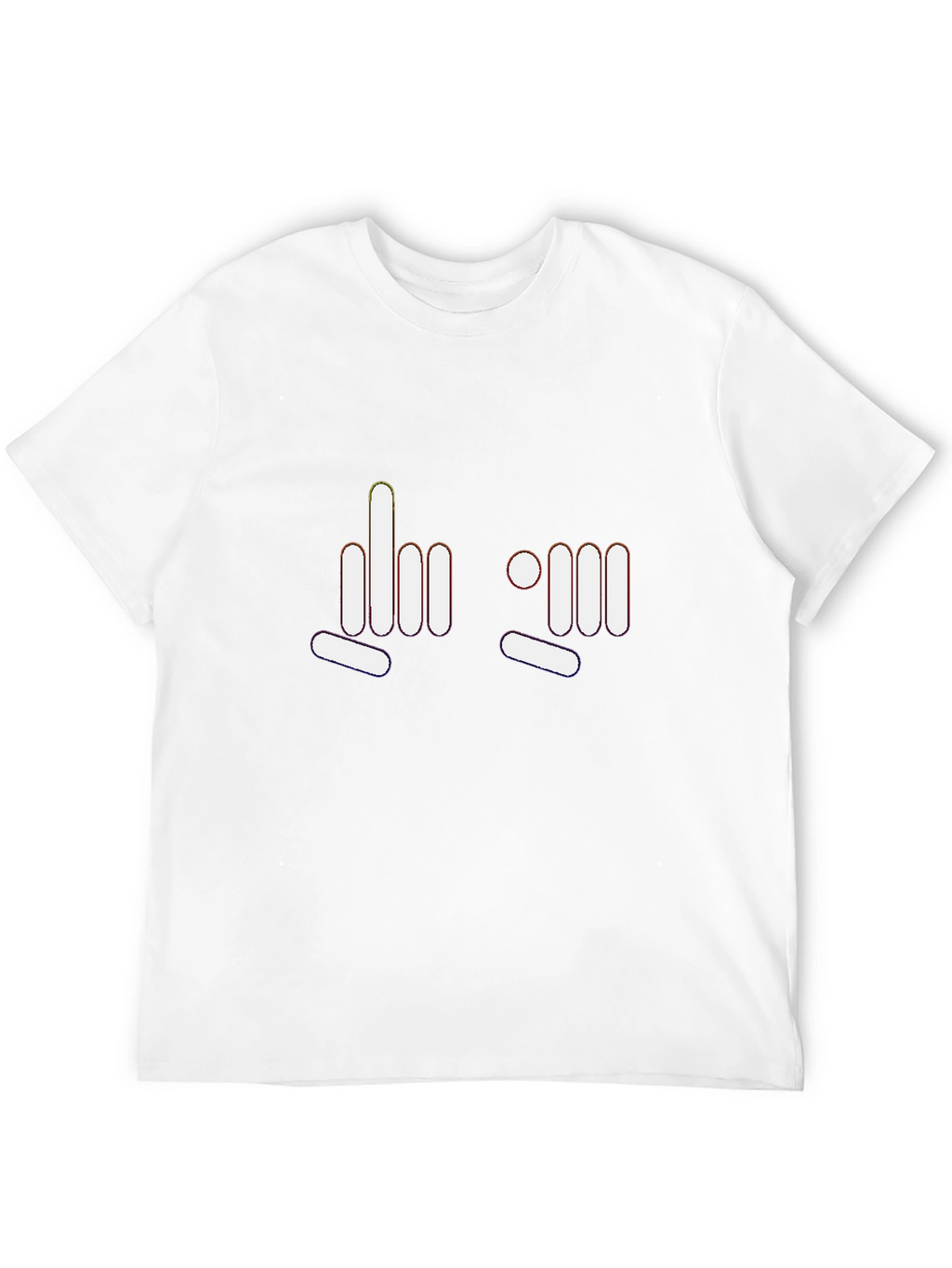 Modern Graphic Tee - Funny Finger Gesture Design