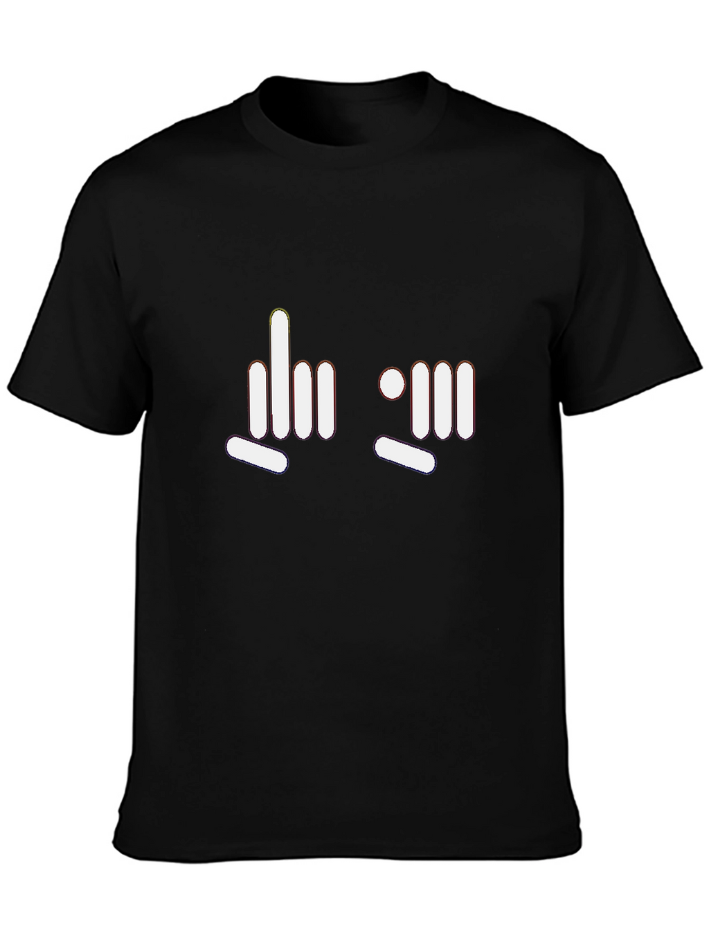 Modern Graphic Tee - Funny Finger Gesture Design