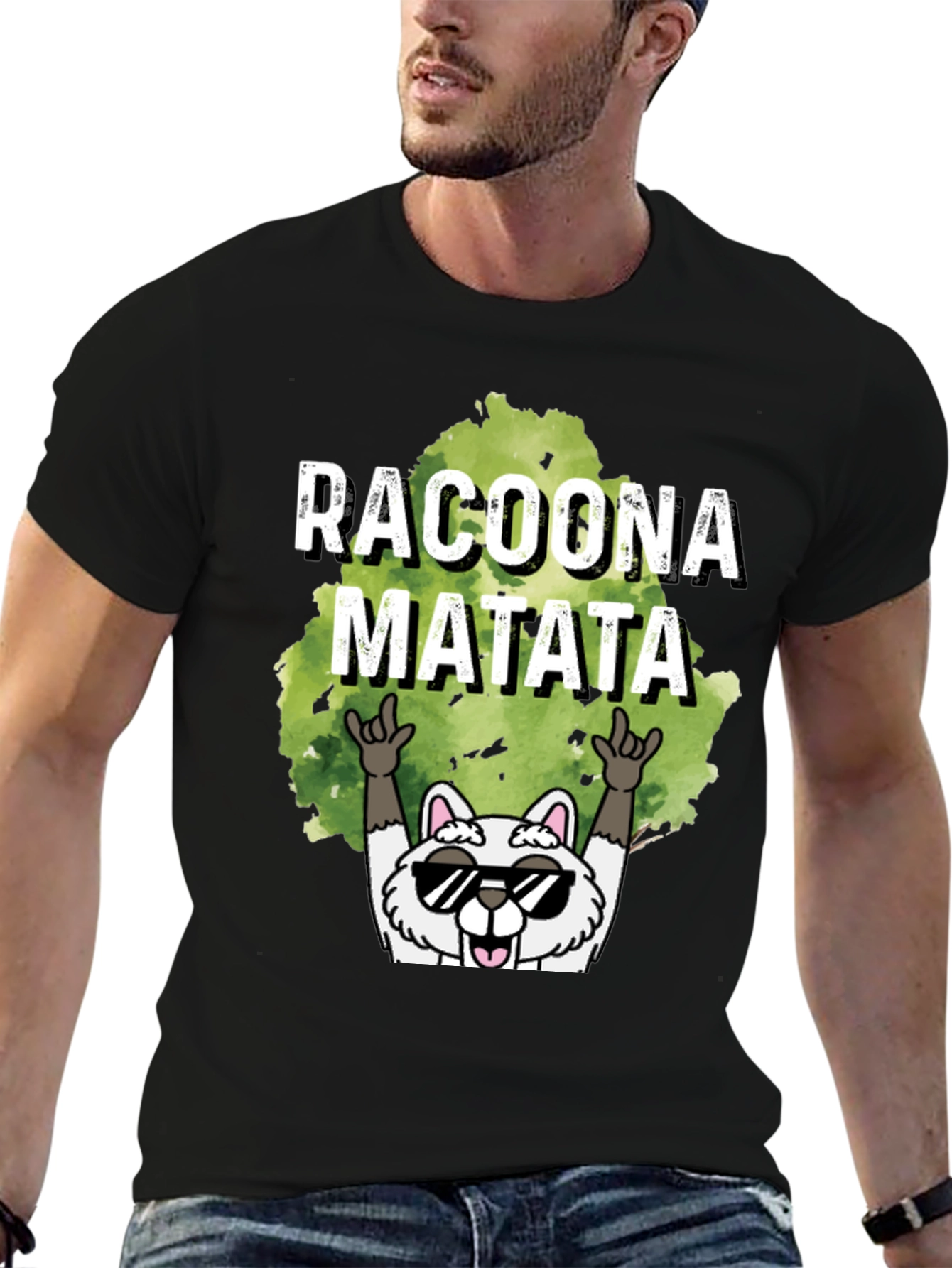 Racoona Matata Graphic Tee - Funny Raccoon T-Shirt