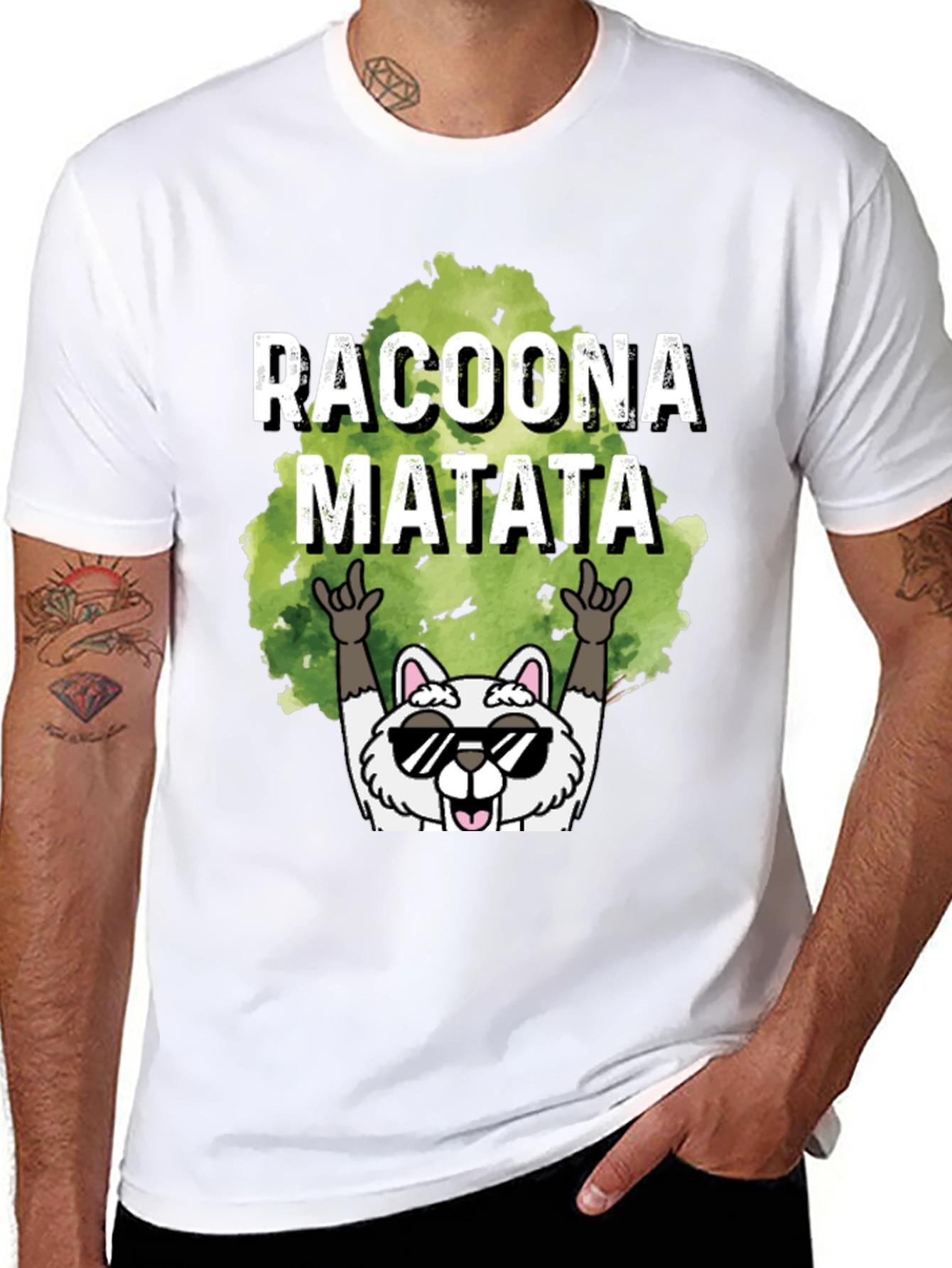Racoona Matata Graphic Tee - Funny Raccoon T-Shirt