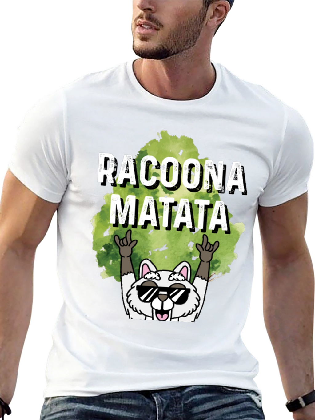 Racoona Matata Graphic Tee - Funny Raccoon T-Shirt