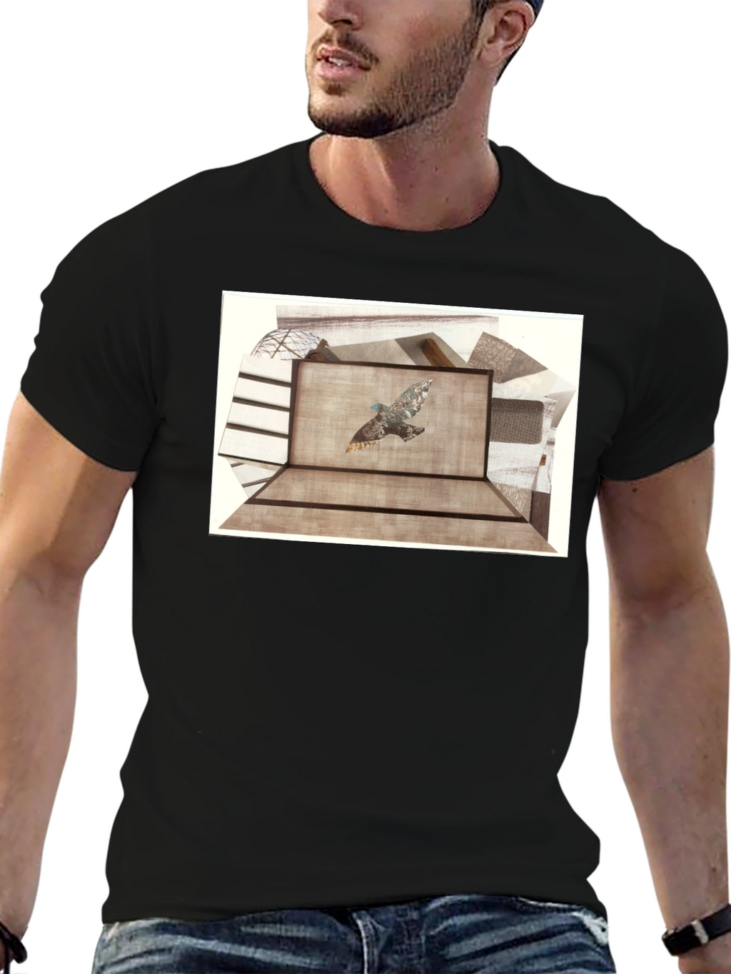 Abstract Bird Graphic Tee - Unisex