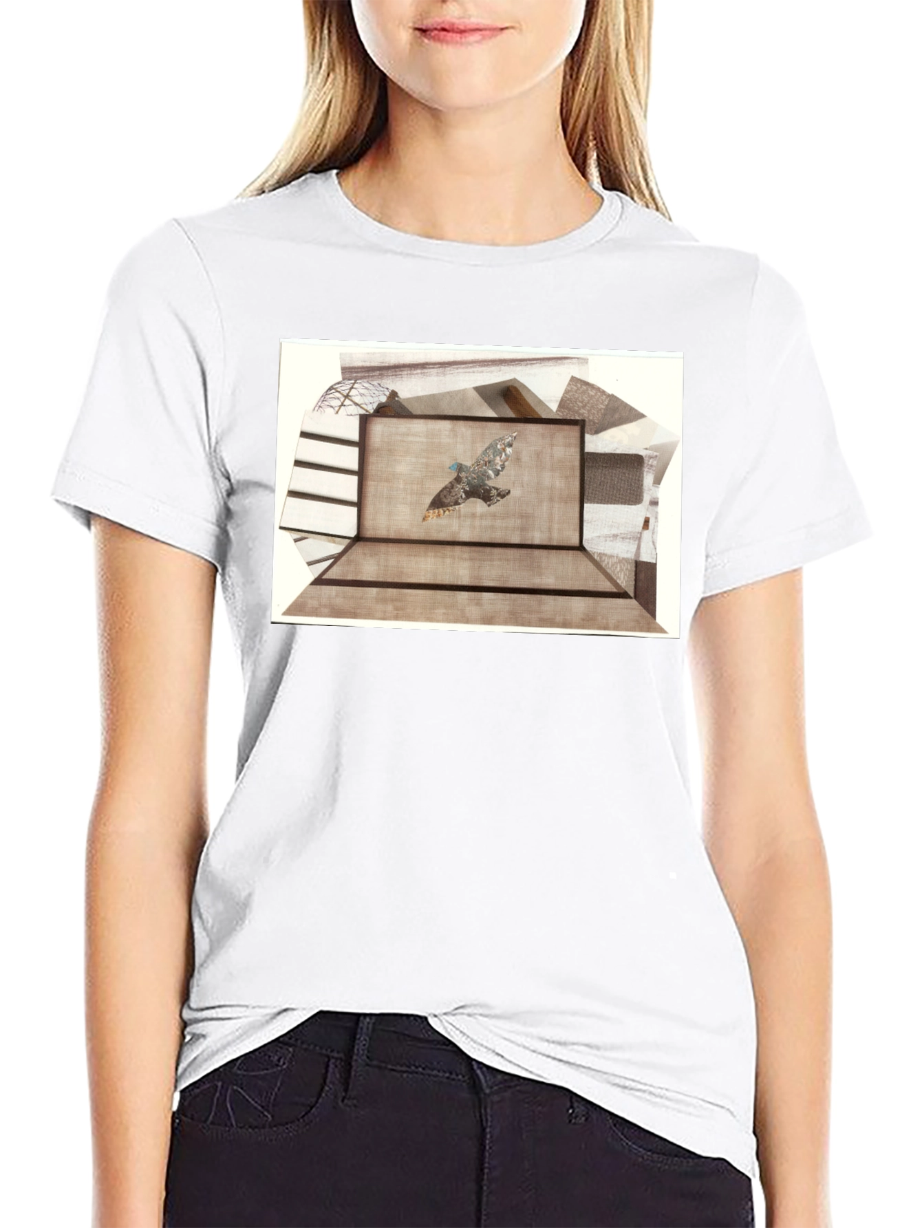 Abstract Bird Graphic Tee - Unisex