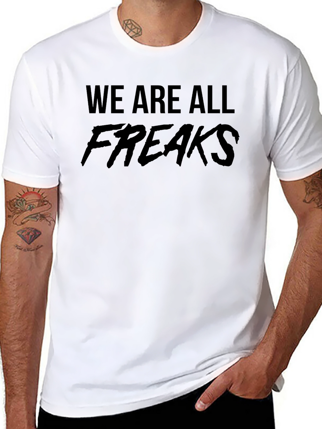 We Are All Freaks Graphic Tee - Black