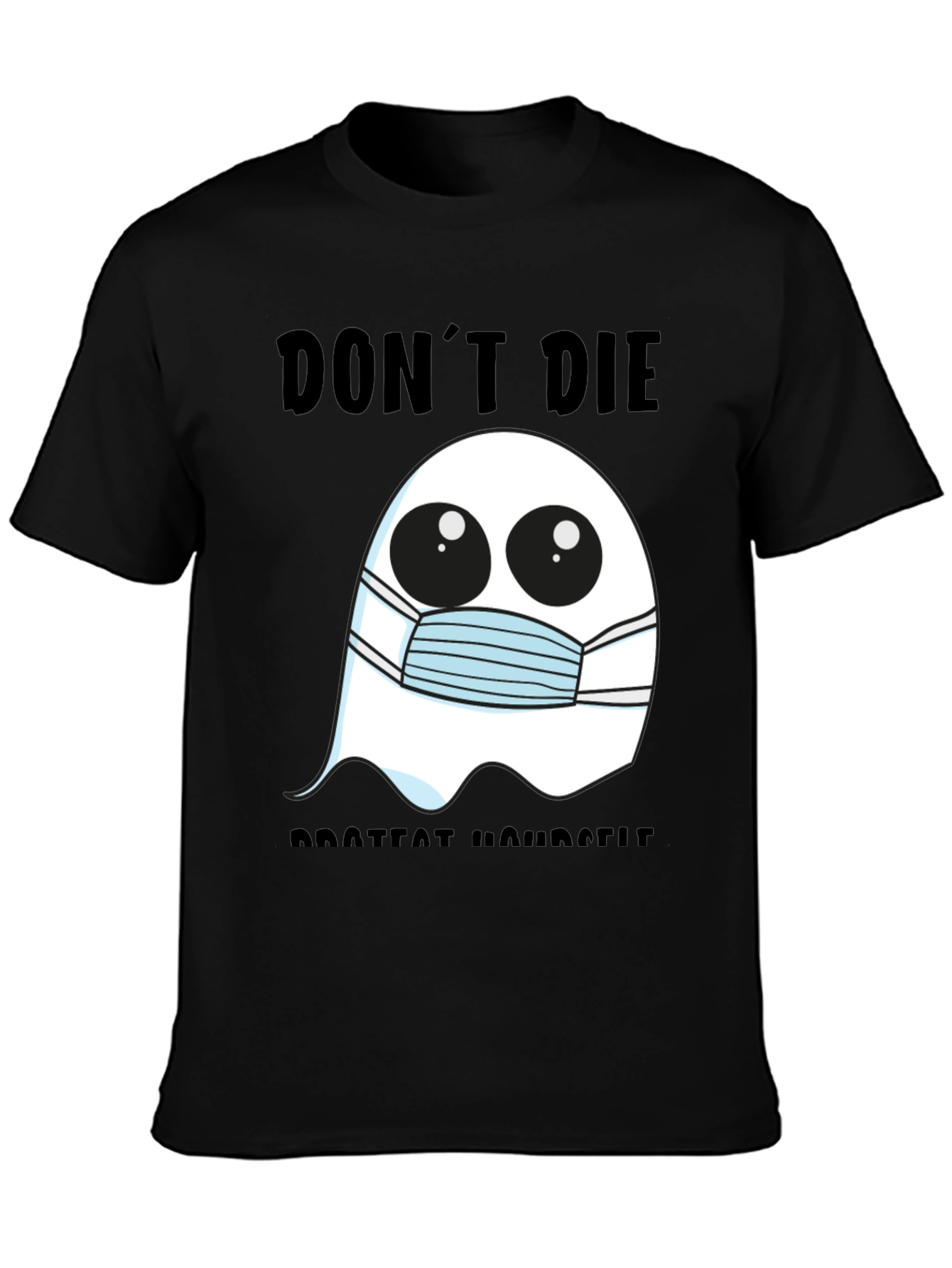 Ghost Face Mask Tee: Dont Die Protect Yourself!