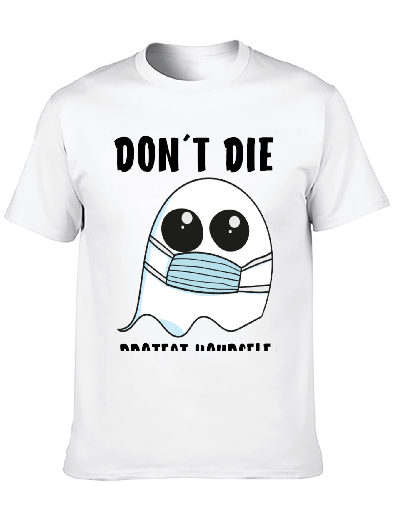 Ghost Face Mask Tee: Dont Die Protect Yourself!