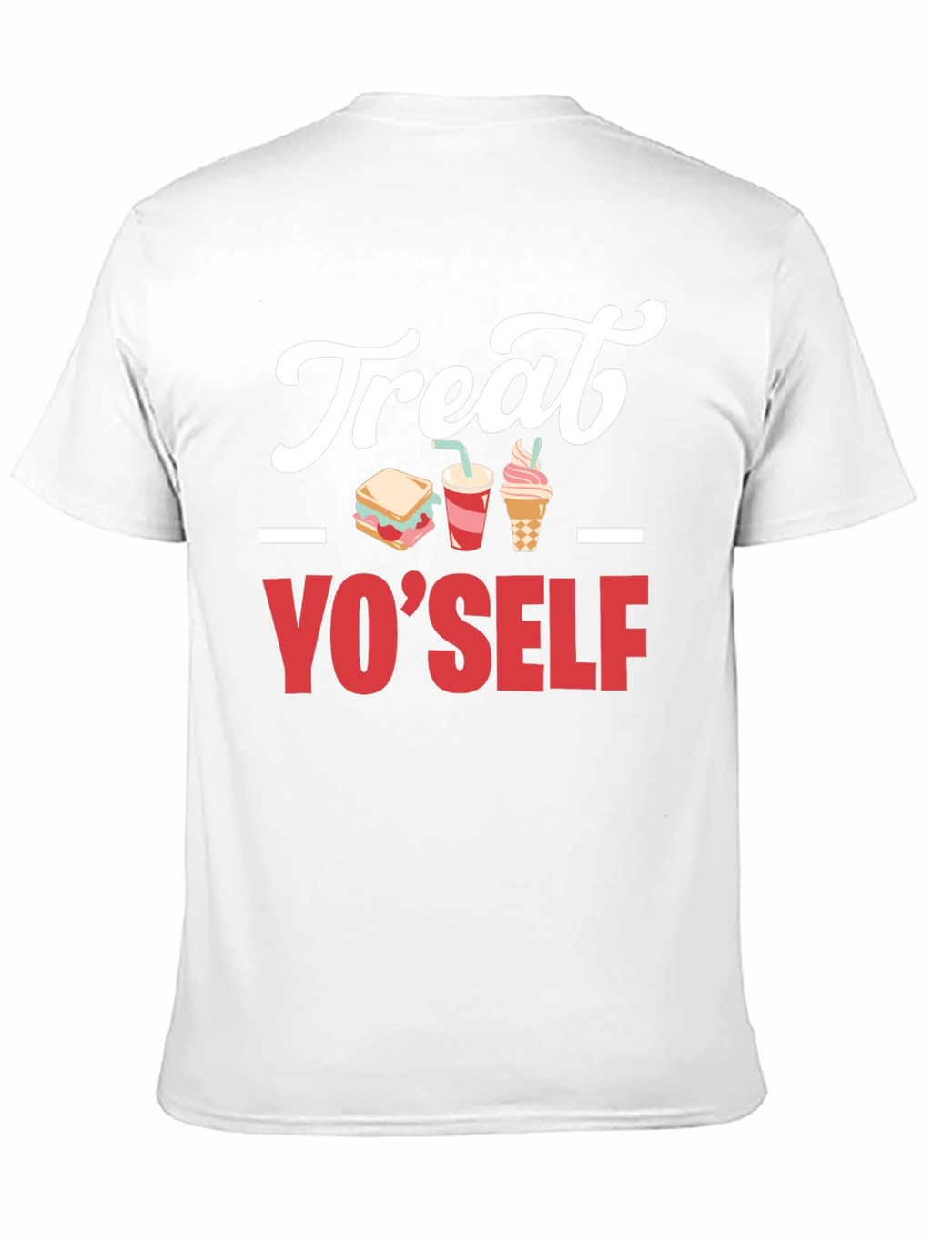 Treat Yo Self Graphic T-Shirt - Black Cotton Tee